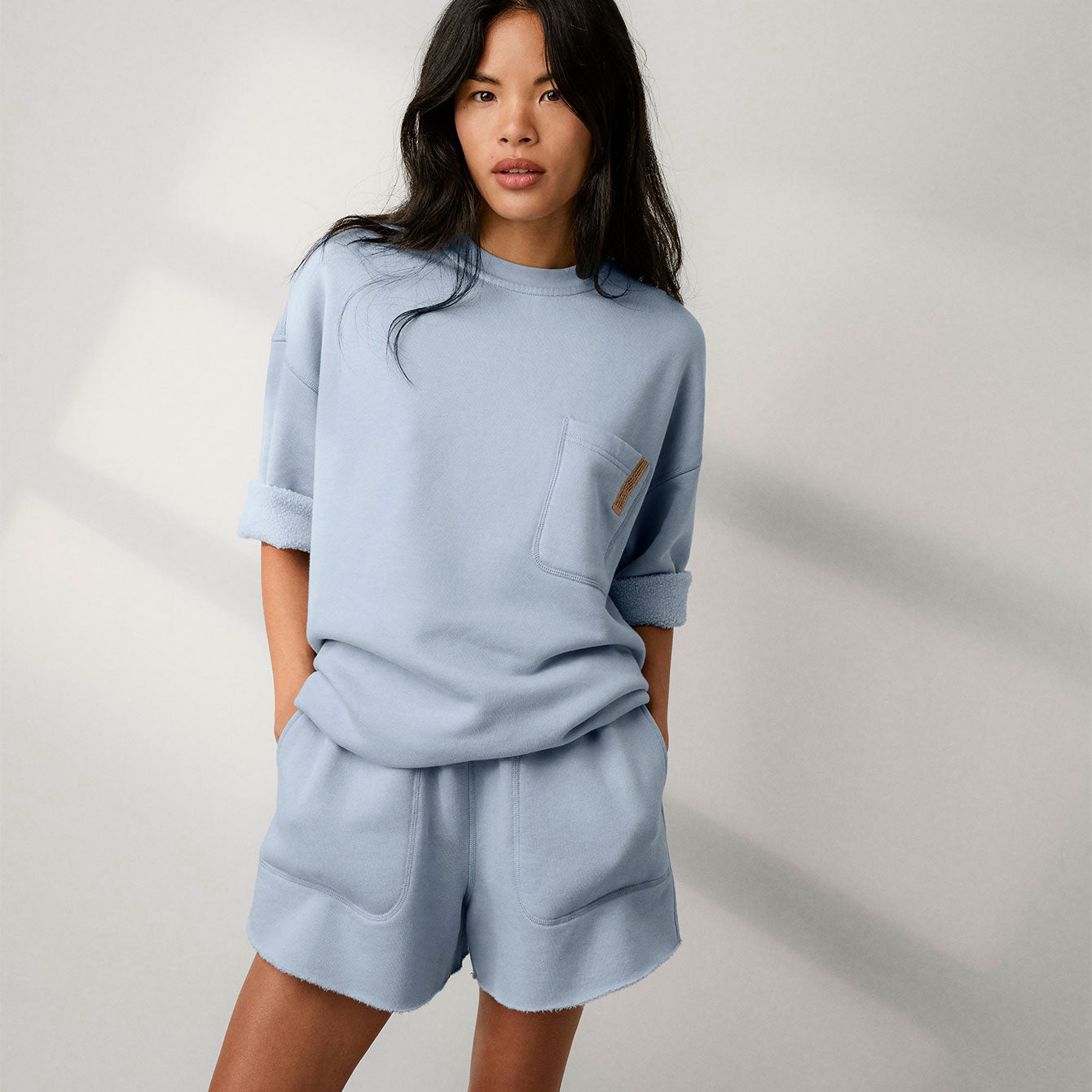 Silksweats™ Midweight Reversible Cropped Sleeve Sweatshirt、mySite、bengalsvssteelers