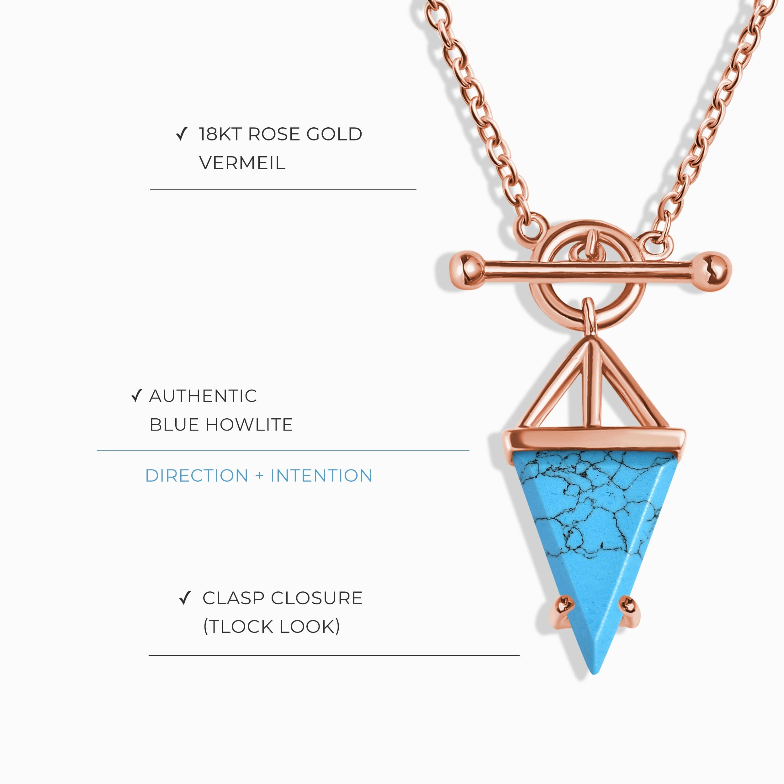 Blue Howlite Necklace - Heroine T-Lock Look、mySite、hinf8tx79