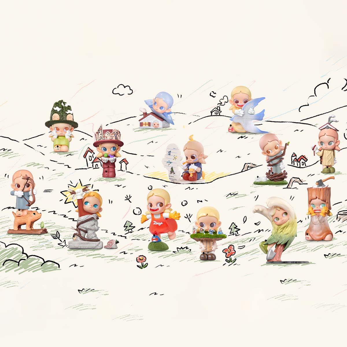  Zsiga Borderline Drifter Series Figures - Display (12 pcs)、mySite、greenlandpopulation