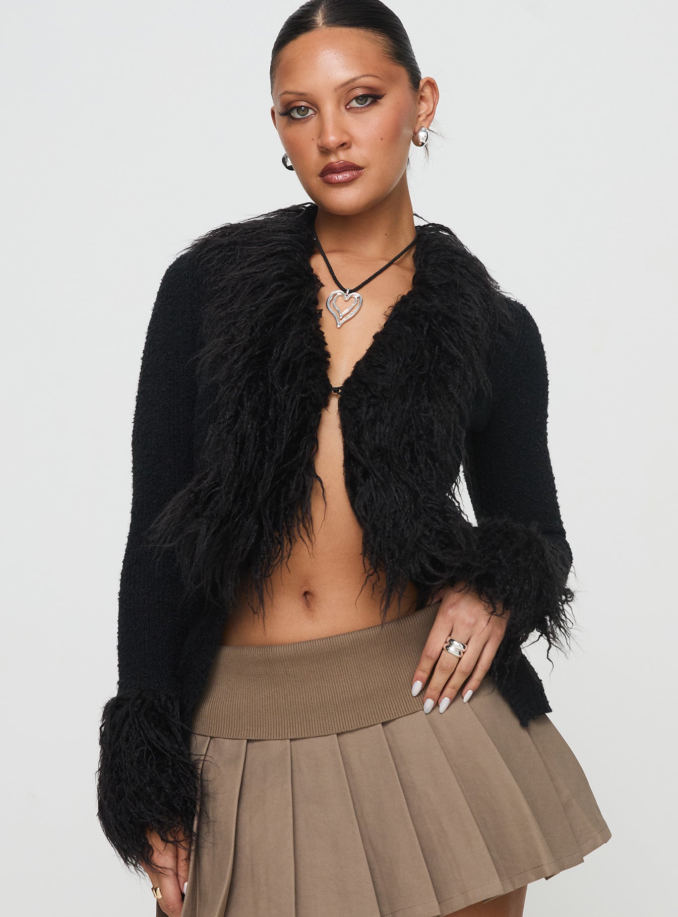 Sistine Cardigan Black、mySite、solidvoid