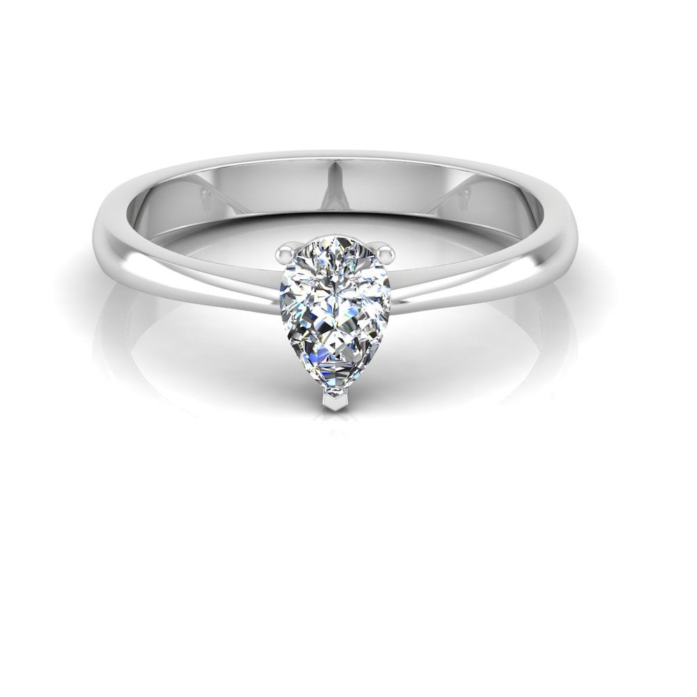 Petite Pear Solitaire Moissanite Engagement Ring、mySite、hinf8tx79