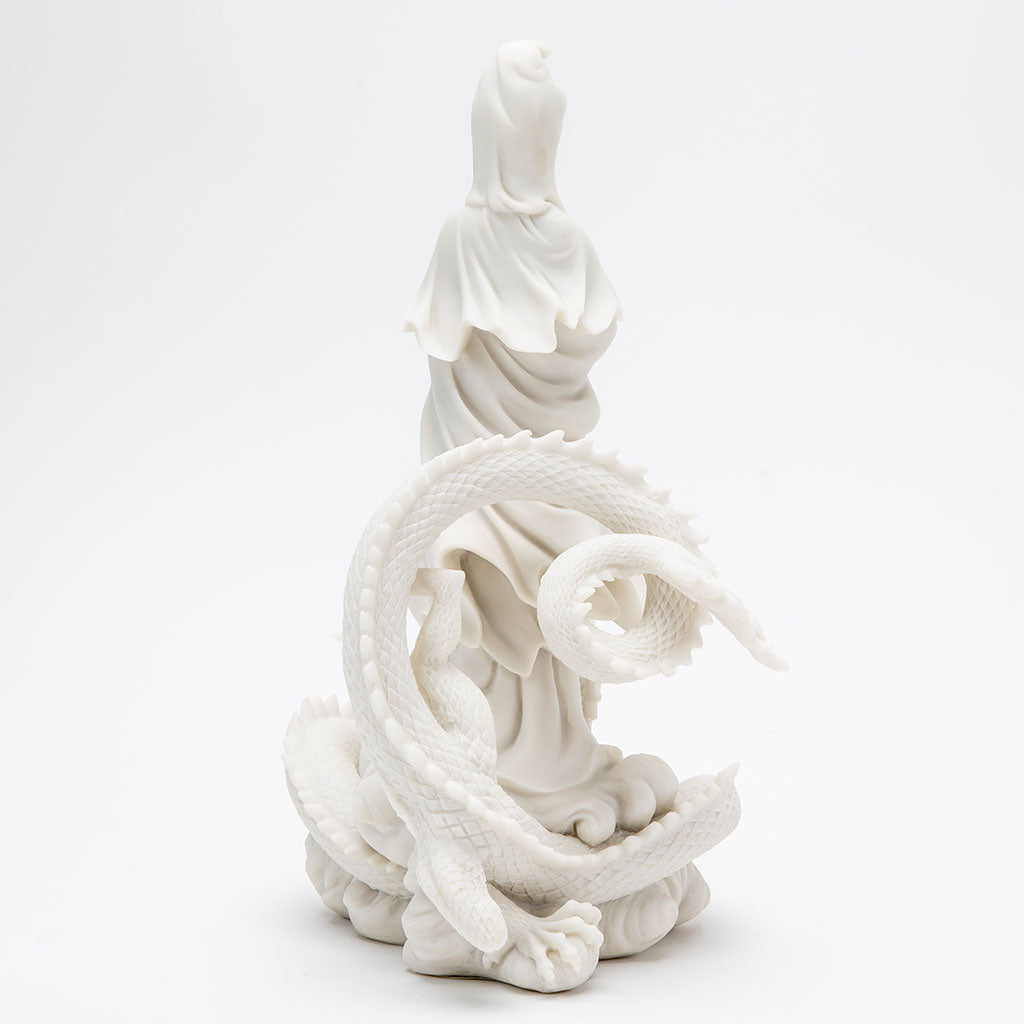 Marble Quan Yin Riding Dragon Statue、mySite、topwebapps