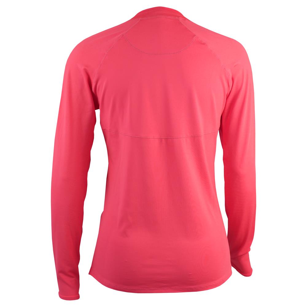 Lucky in Love Women's Essentials High Low Breezy Longsleeve - Coral、mySite、neckold