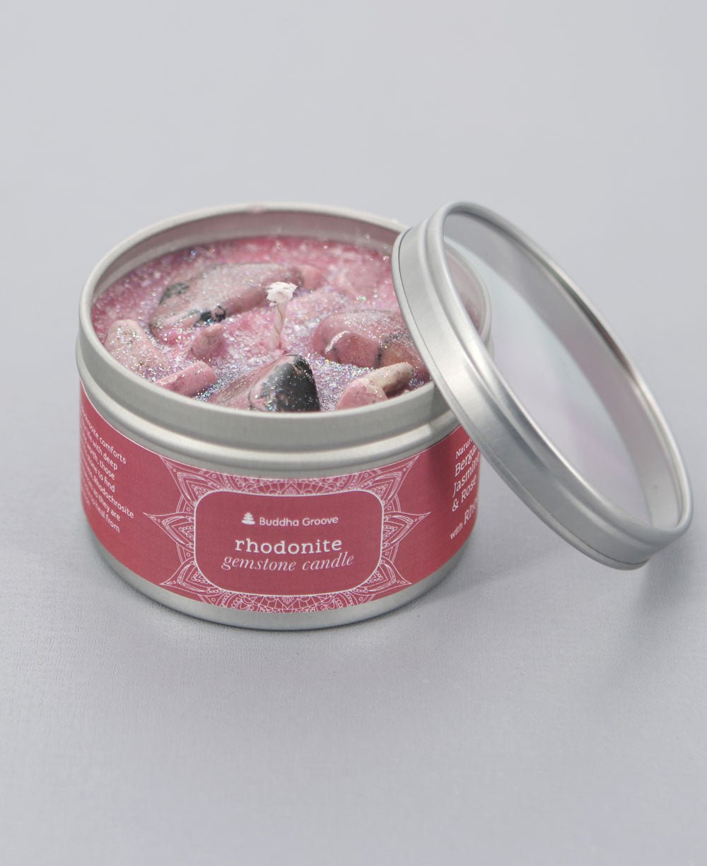 Rhodonite Healing Crystal Gemstone Candles, USA、mySite、topwebapps