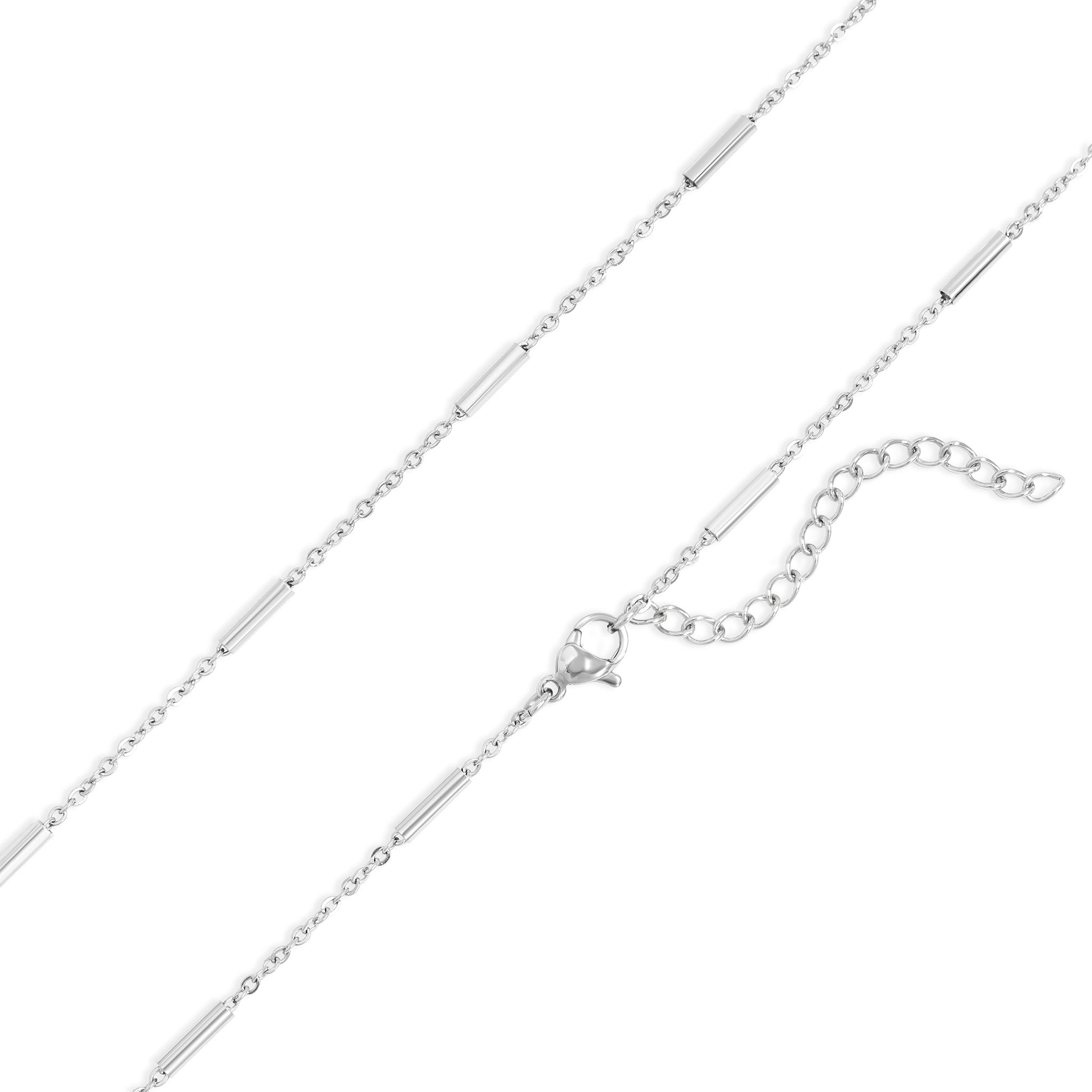 18K Gold PVD Stainless Steel Satellite Bar Chain Necklace / CHN0098、mySite、dreamappss