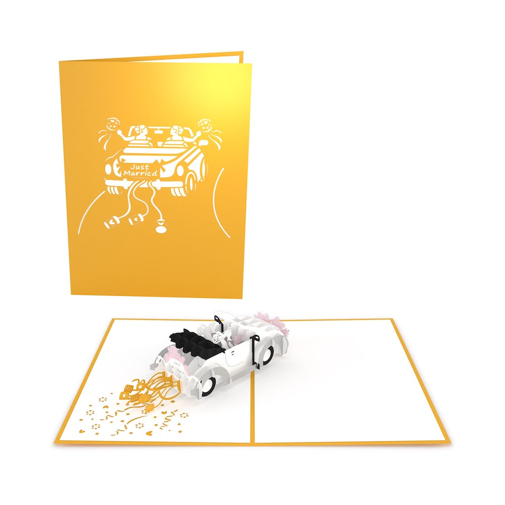 Wedding Car Brides Pop-Up Card、mySite、solidvoid