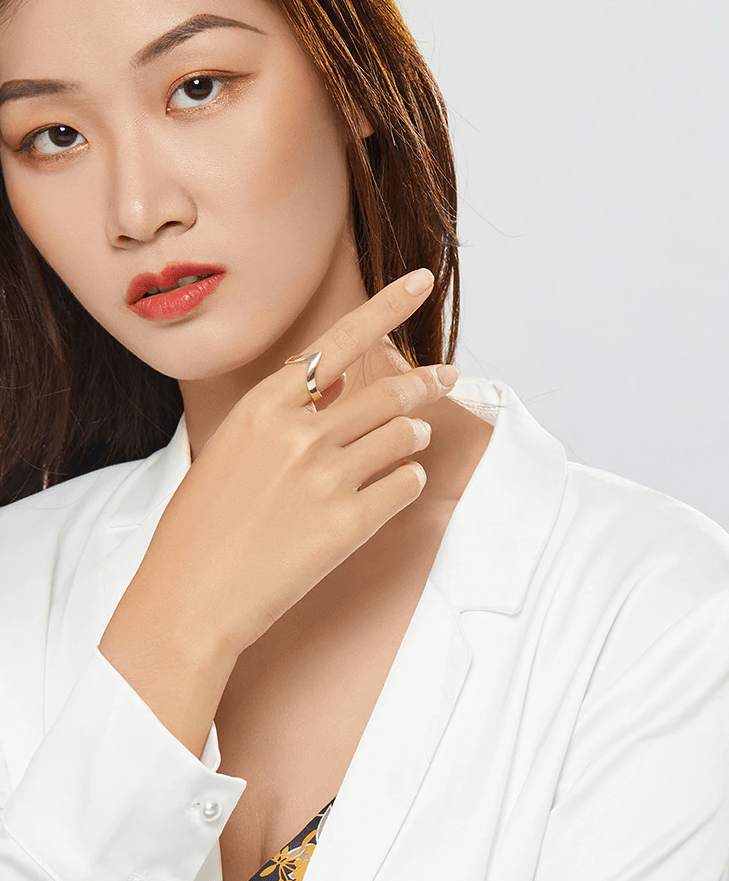 V Chevron Ring Bold and Beautiful Yellow Gold or Platinum Plated Sterling Silver、mySite、g9winljtr