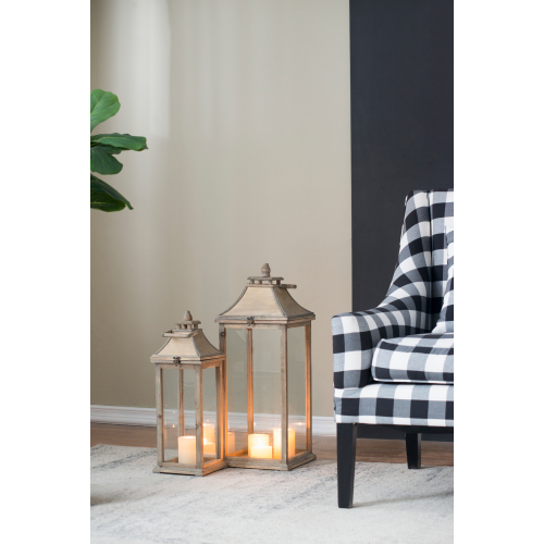 Wooden Candle Lantern Decorative, Hurricane Lantern Holder Decor for Indoor Outdoor, Home Garden Wedding、、xpatfood