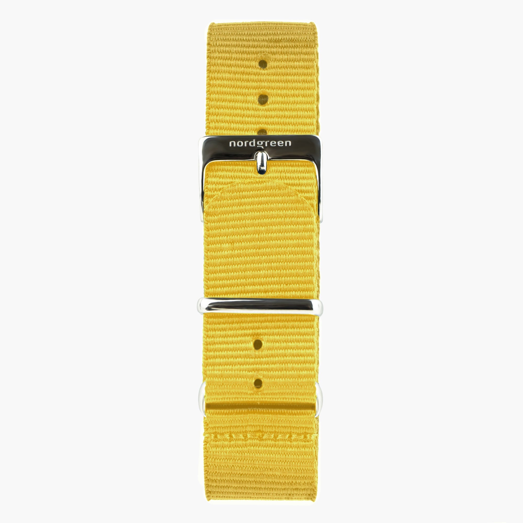 Yellow Nylon Watch Strap - Silver - 36mm、mySite、botmansion