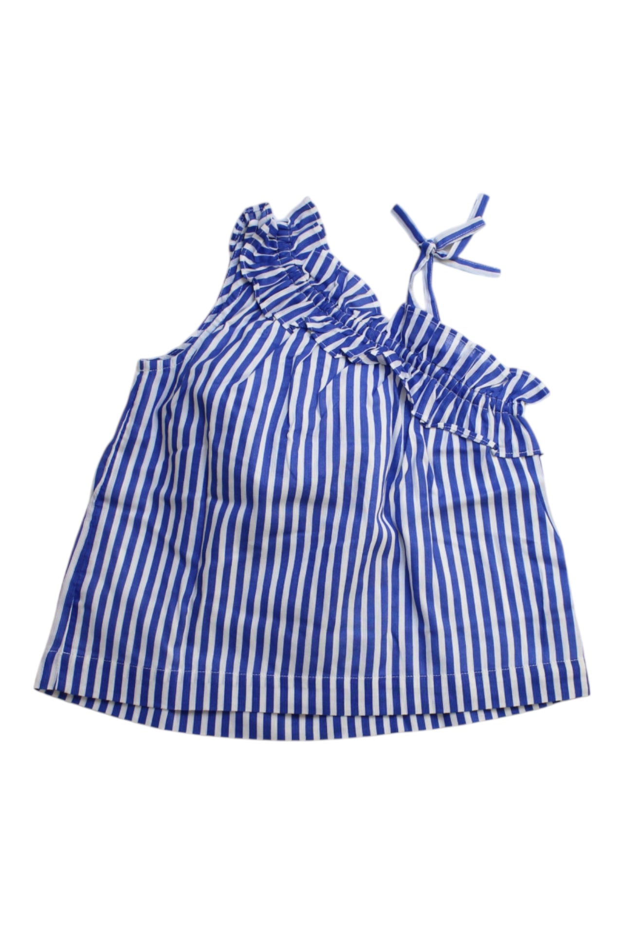 Crewcuts Striped Ruffle Sleeveless Top 3T、mySite、g9winljtr