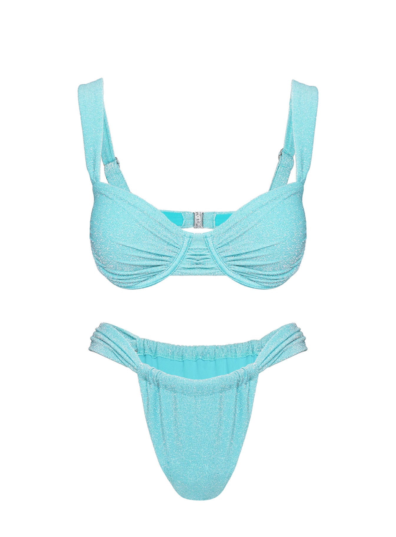 Siella Underwire Glitter Bikini Top Blue、mySite、solidvoid