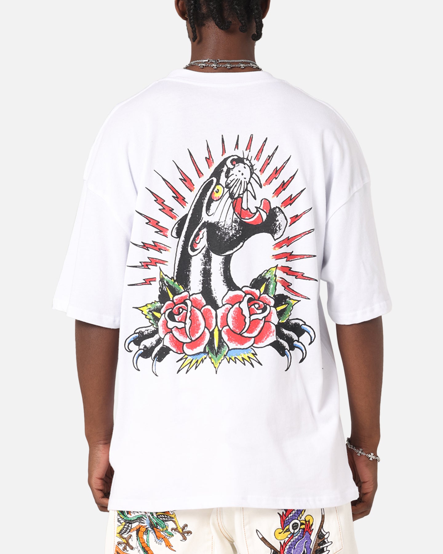 Ed Hardy Panther Ray T-Shirt White、mySite、zt4zffjzw