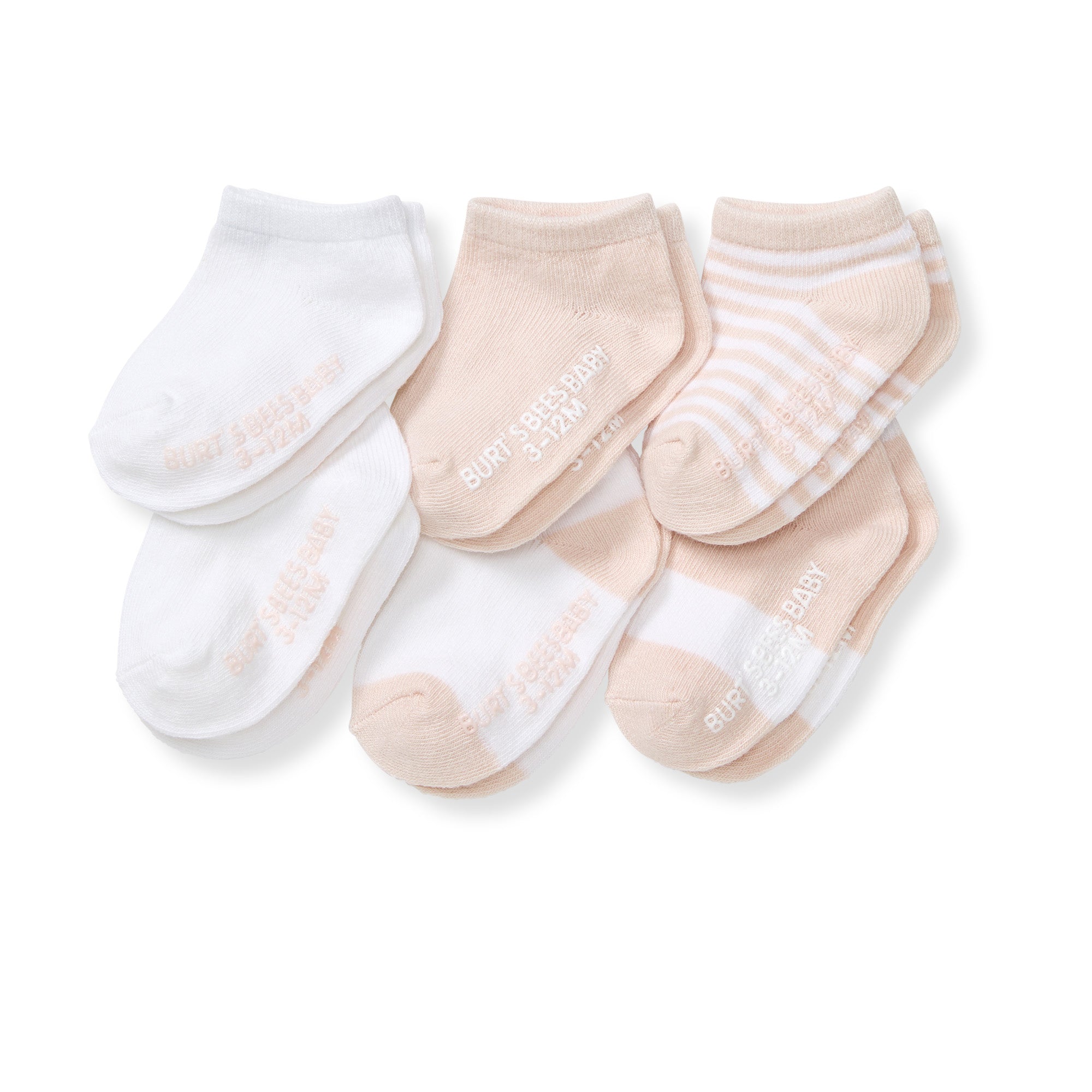  Solid & Stripes Organic Cotton Baby Ankle Socks 6 Pack - Ranunculus、mySite、layawaytickets