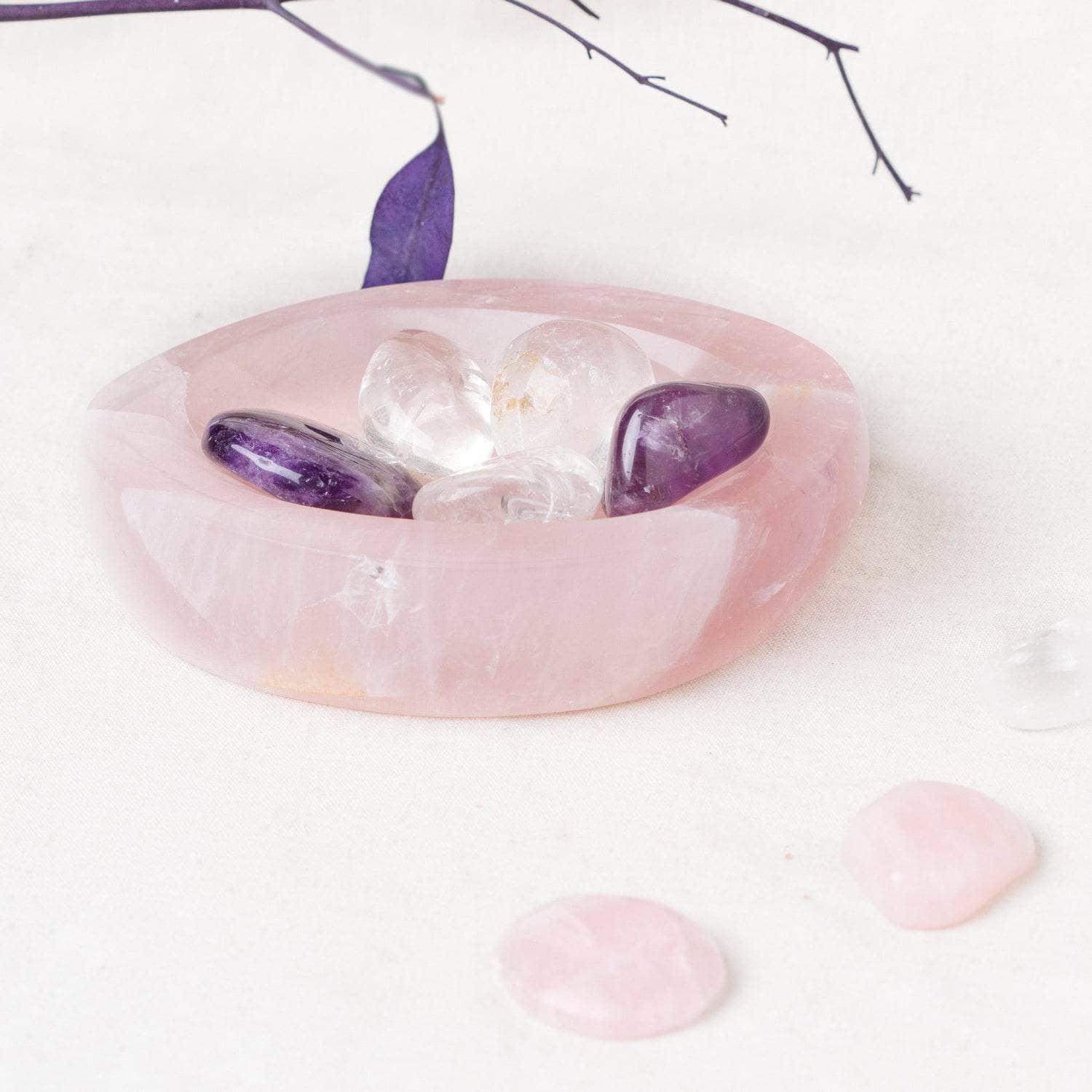 Rose Quartz Crystal Bowls- 1 of a Kind、mySite、hinf8tx79