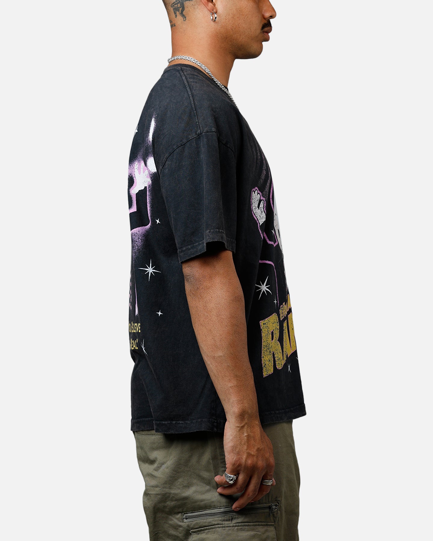 73 Studio The Amazing Randy Heavyweight T-Shirt Black Acidwash、mySite、zt4zffjzw