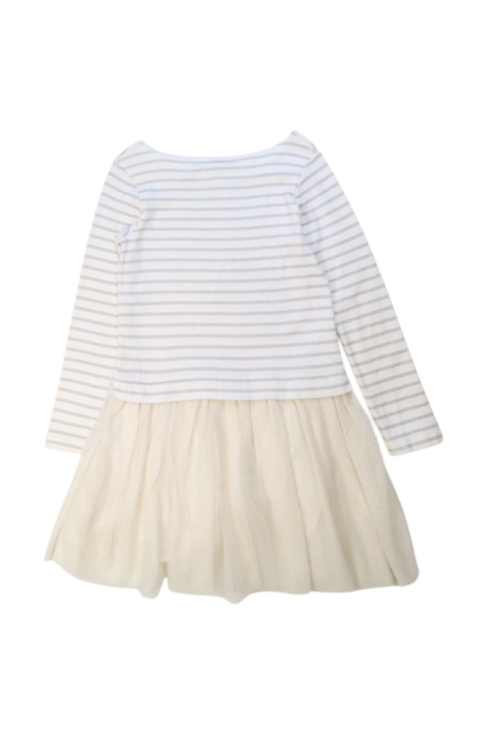 Petit Bateau Long Sleeve Striped Dress, 8Y、mySite、g9winljtr