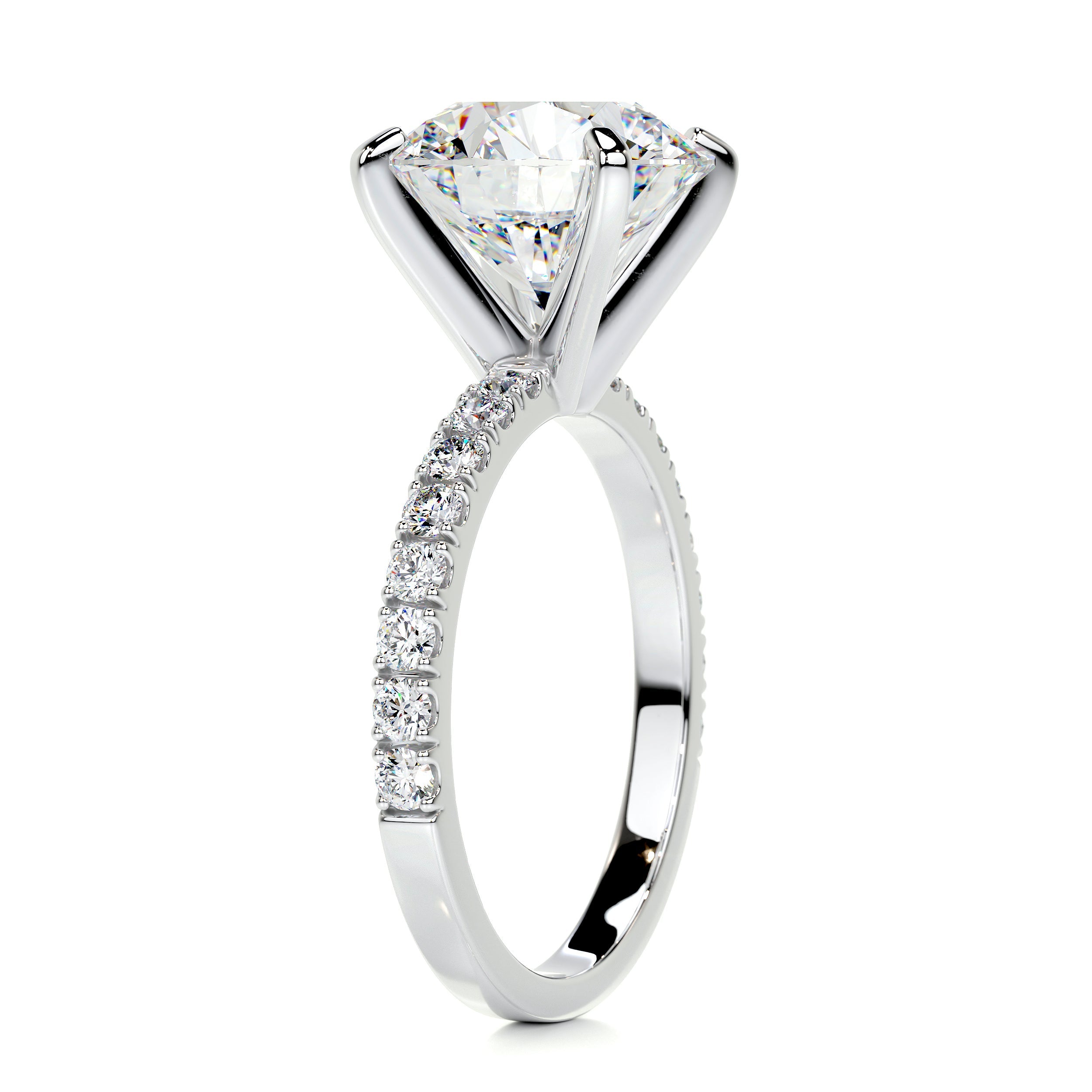 Alison Moissanite & Diamond Ring -18K White Gold (RTS)、mySite、hinf8tx79