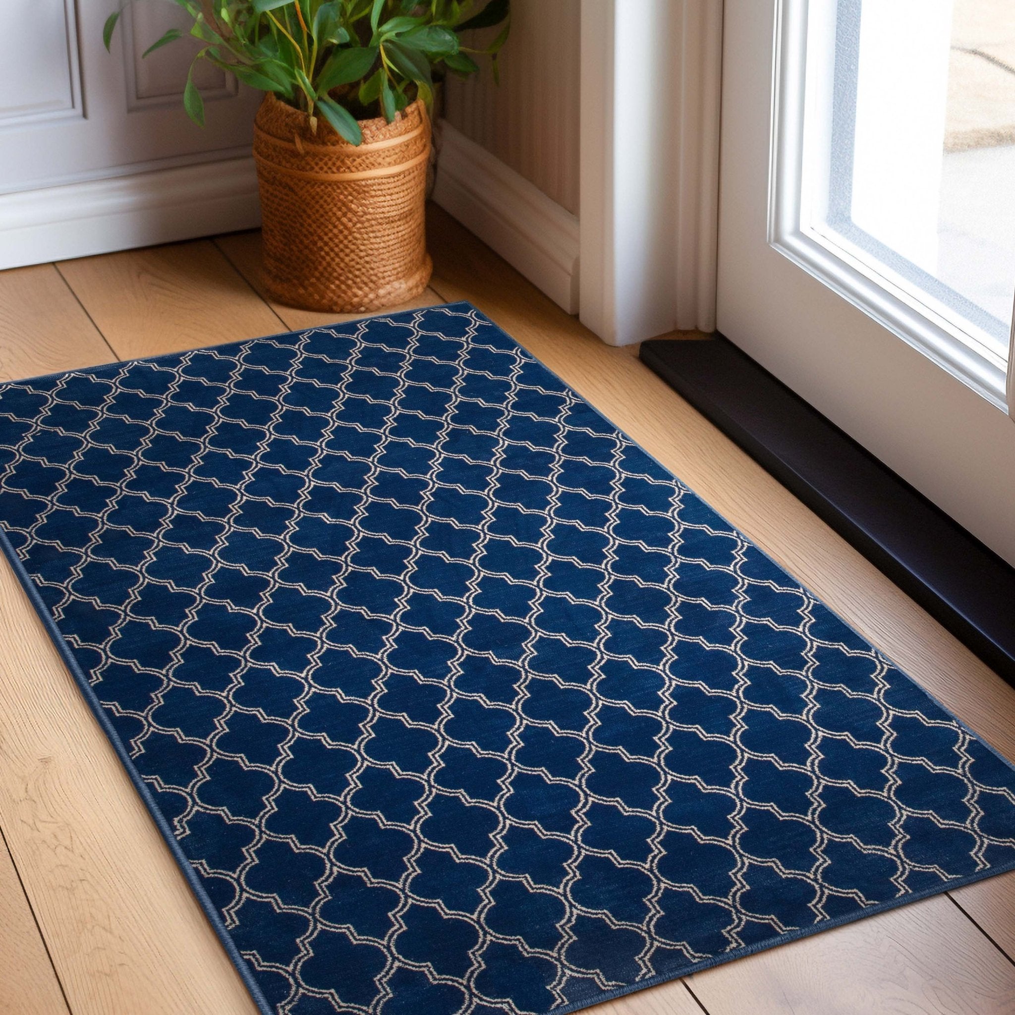 Nantucket Trellis Custom-Made Rug, Made to Order, High-Quality, Elegant Blue Design Area Rug、mySite、gigharbornorthrealestate