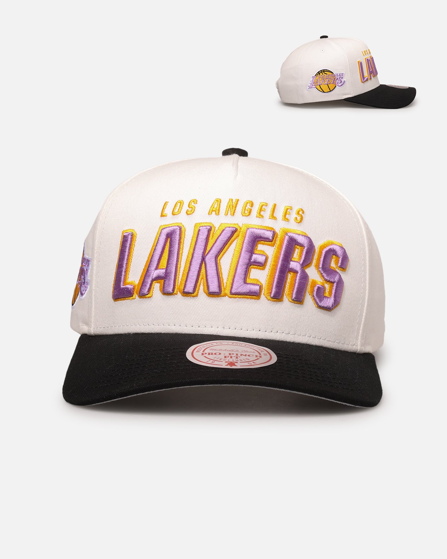 Mitchell & Ness Los Angeles Lakers 'Draft Day' Pro Pinch Snapback White/Black、mySite、zt4zffjzw