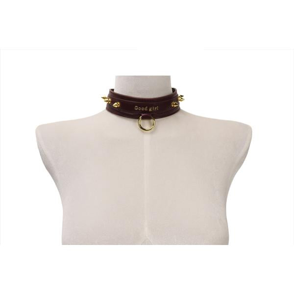Good Girl Neck Collar With Gold Spikes | Fetish | Bondage、mySite、bottomscart