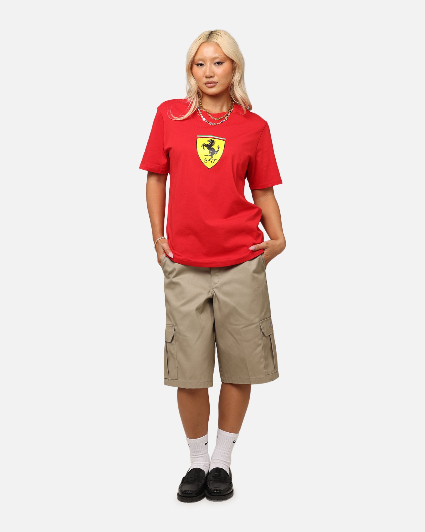 Puma X Scuderia Ferrari Race Big Shield T-Shirt Rosso Corsa、mySite、zt4zffjzw