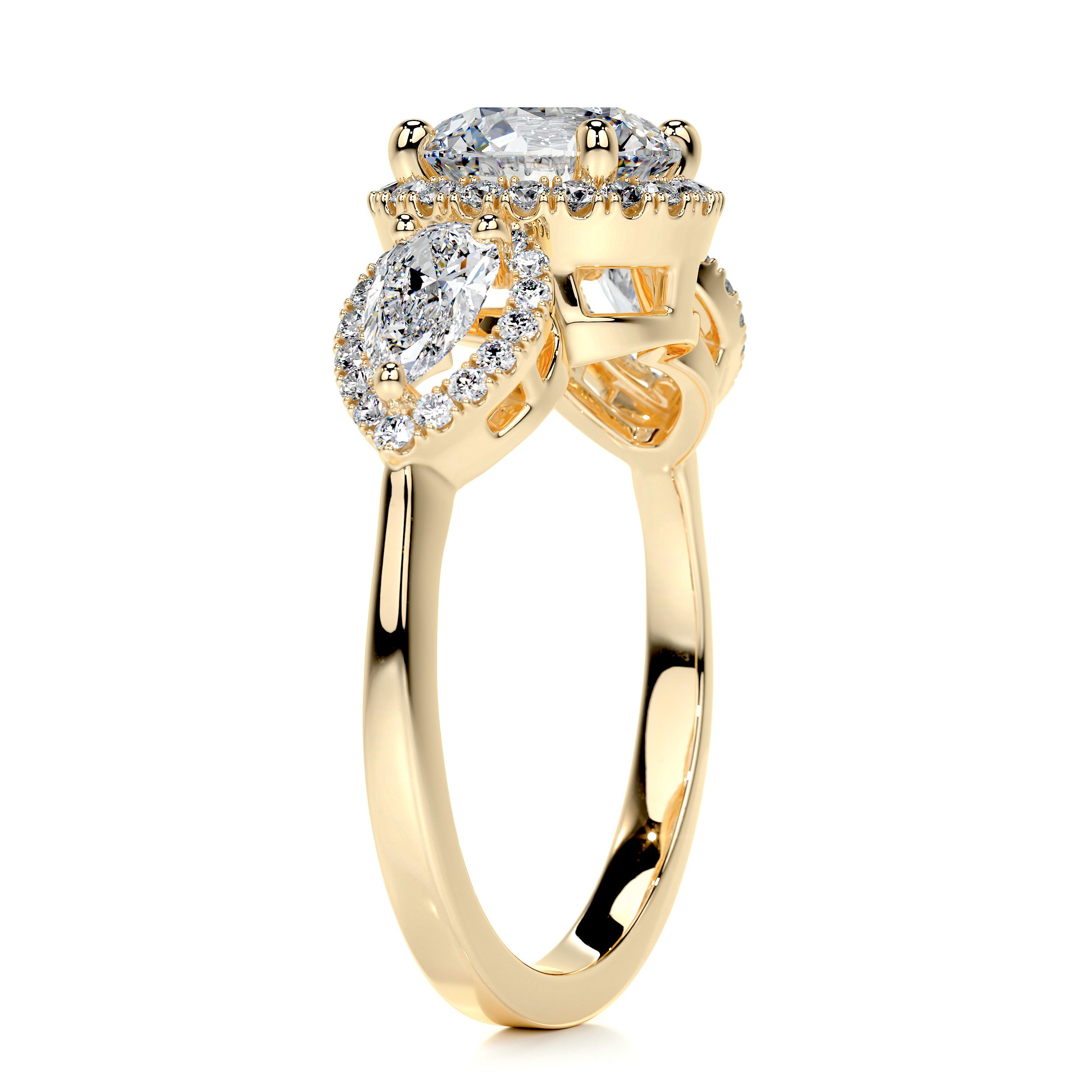 Glory Diamond Engagement Ring -18K Yellow Gold、mySite、hinf8tx79