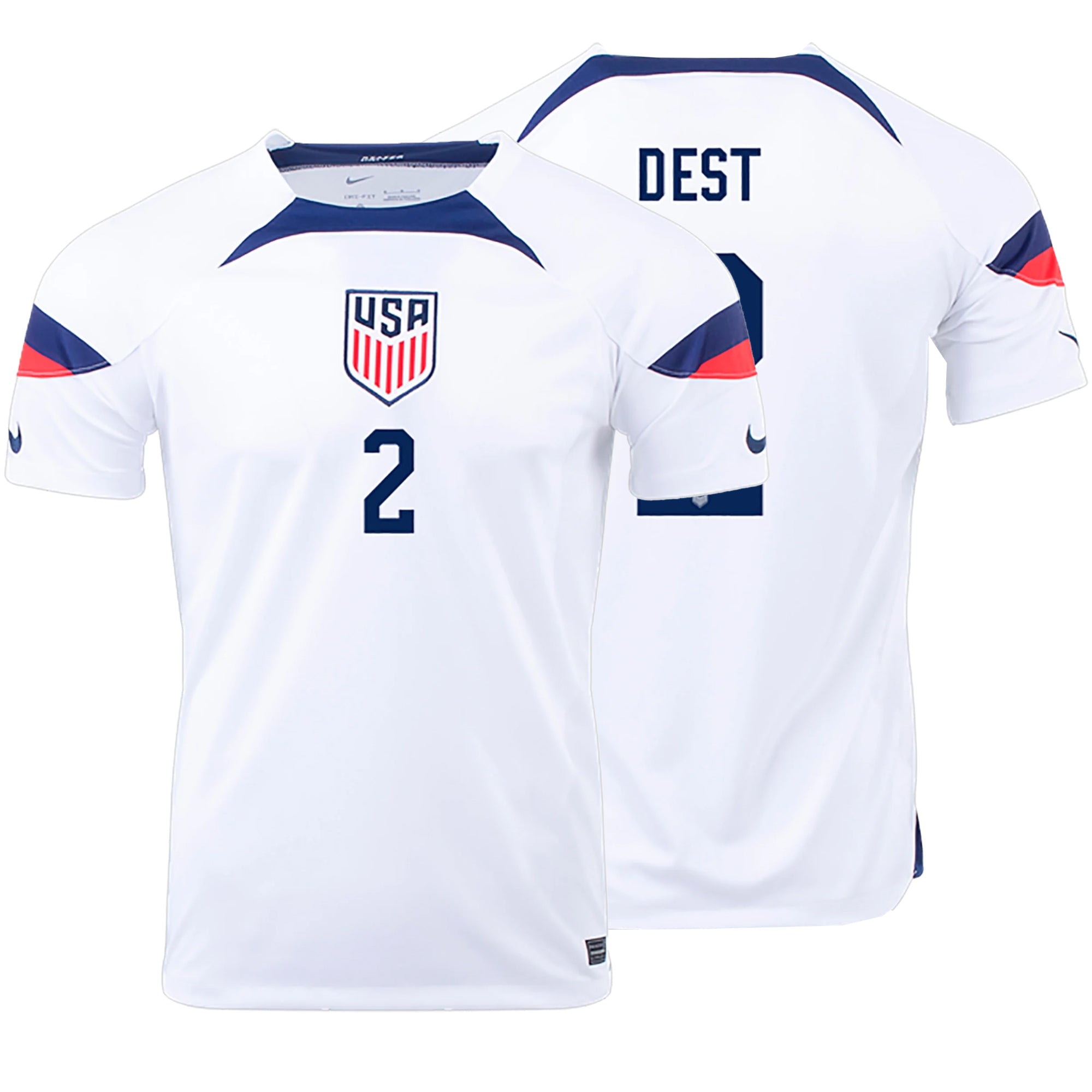 Nike Men's USA 2022/23 Dri-FIT ADV Home Jersey w/ Dest #2 Printing、mySite、bottomscart