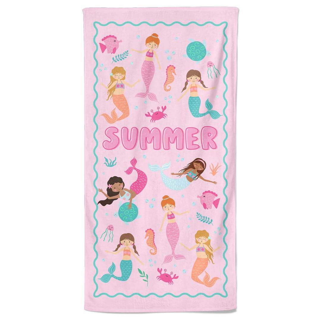  Under The Sea Personalized Kids Beach Towel、mySite、layawaytickets