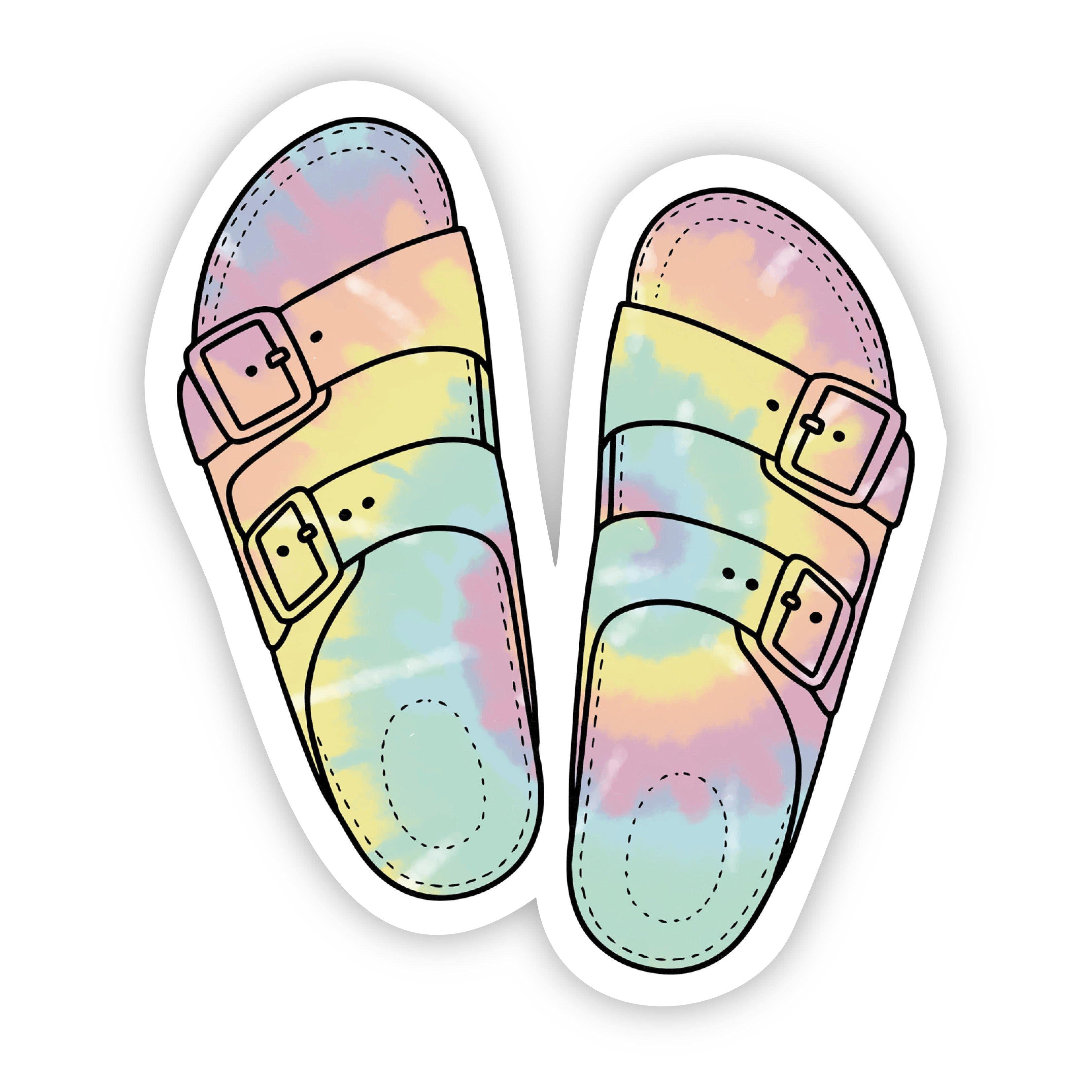  Sandals Tie Dye Aesthetic Sticker、mySite、elrpsem3k
