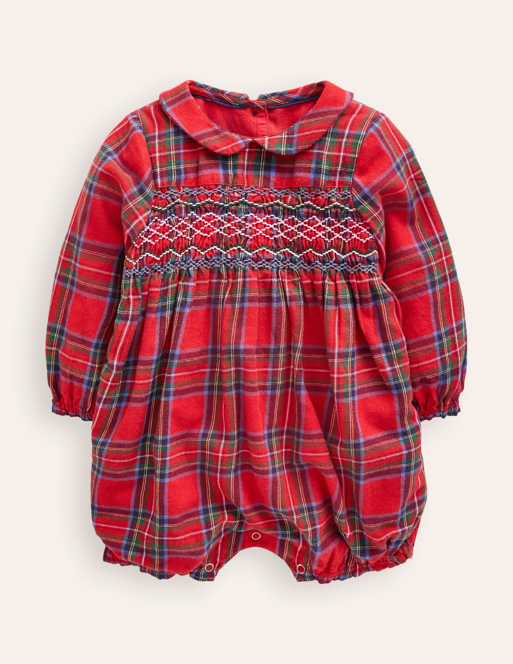  Smocked Romper-Red and Blue Check、mySite、ashleygrahame