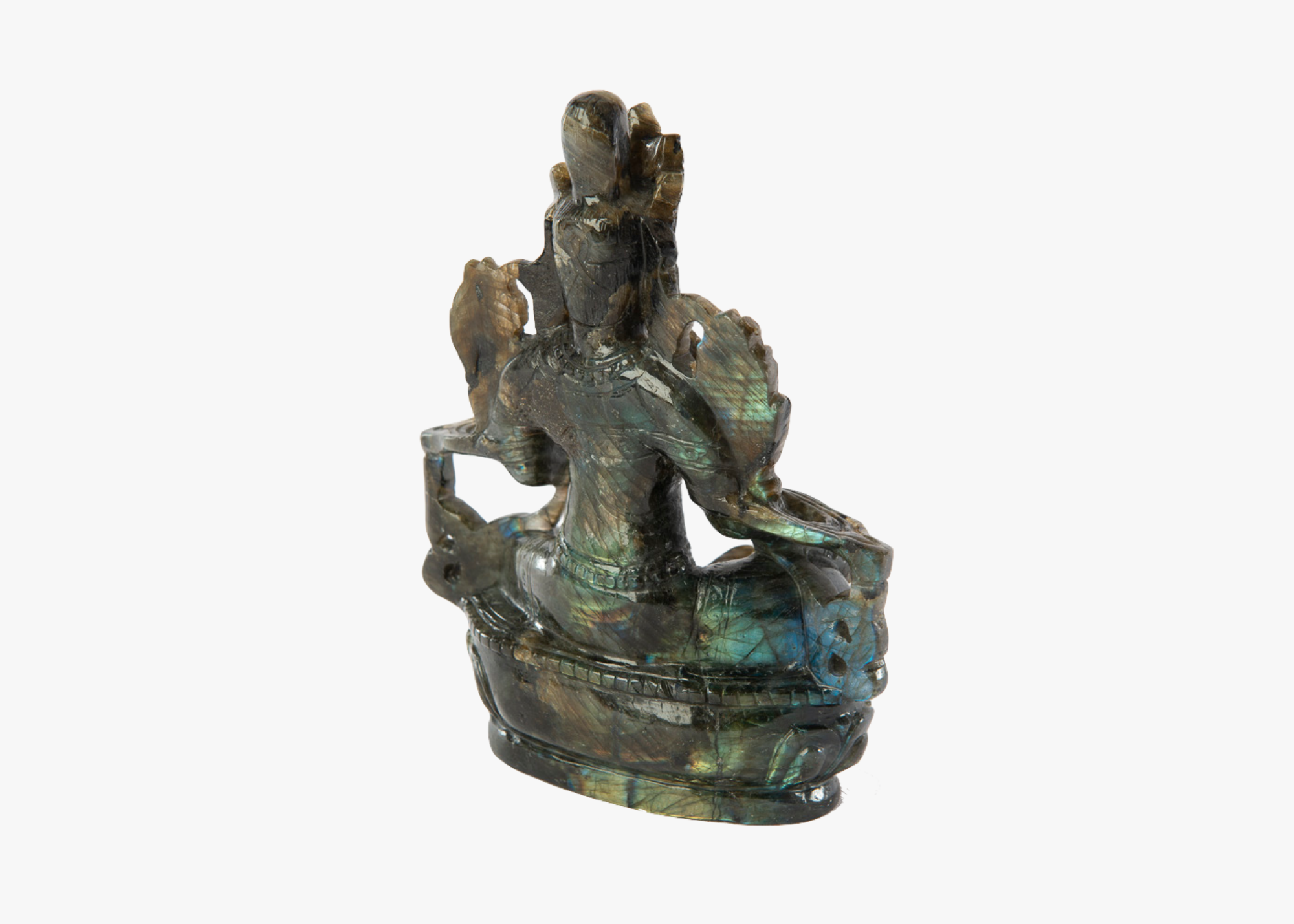 Green Tara Statue - Labradorite (Small, 18cm)、mySite、topwebapps