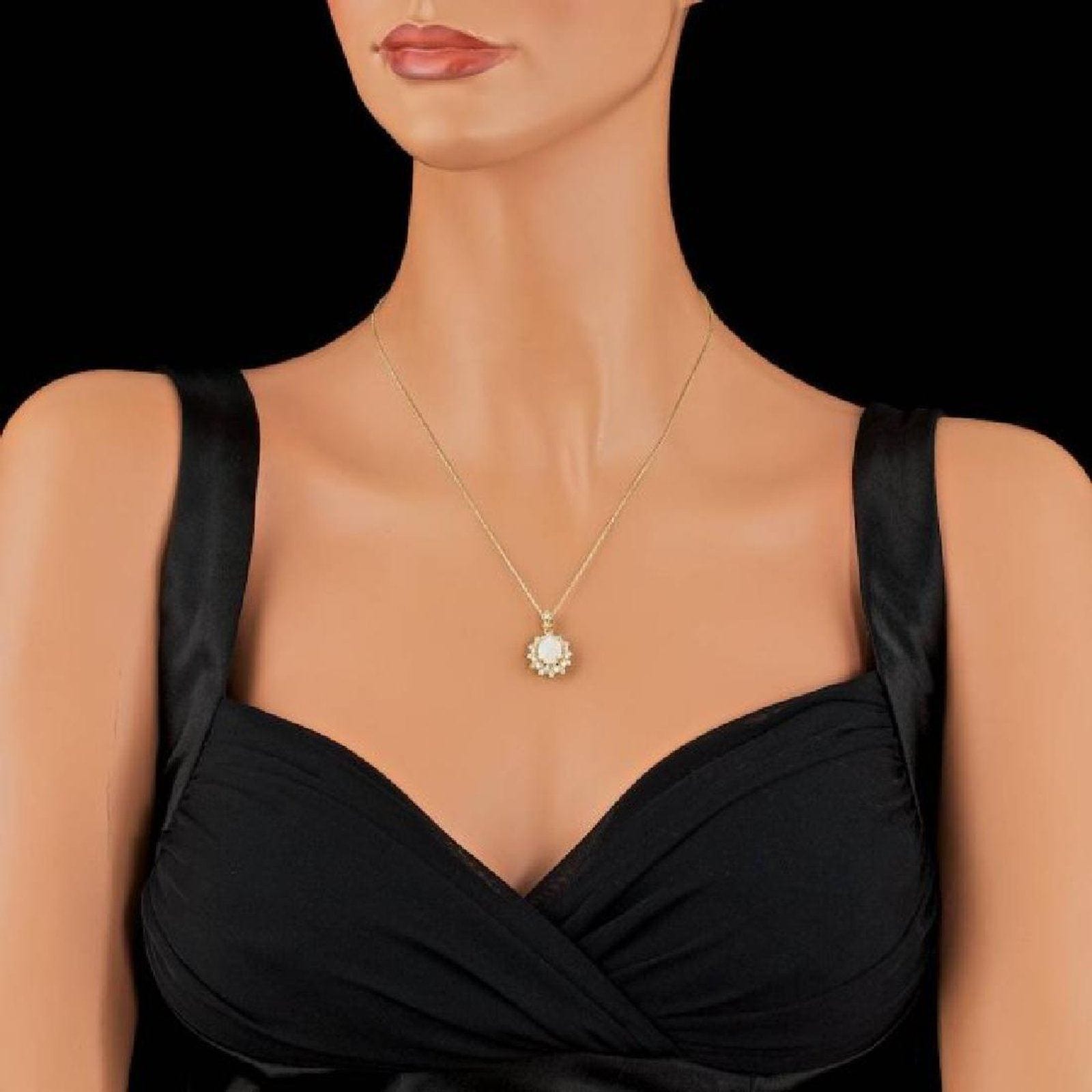 Genuine Opal and Diamond- Pendant、mySite、g9winljtr