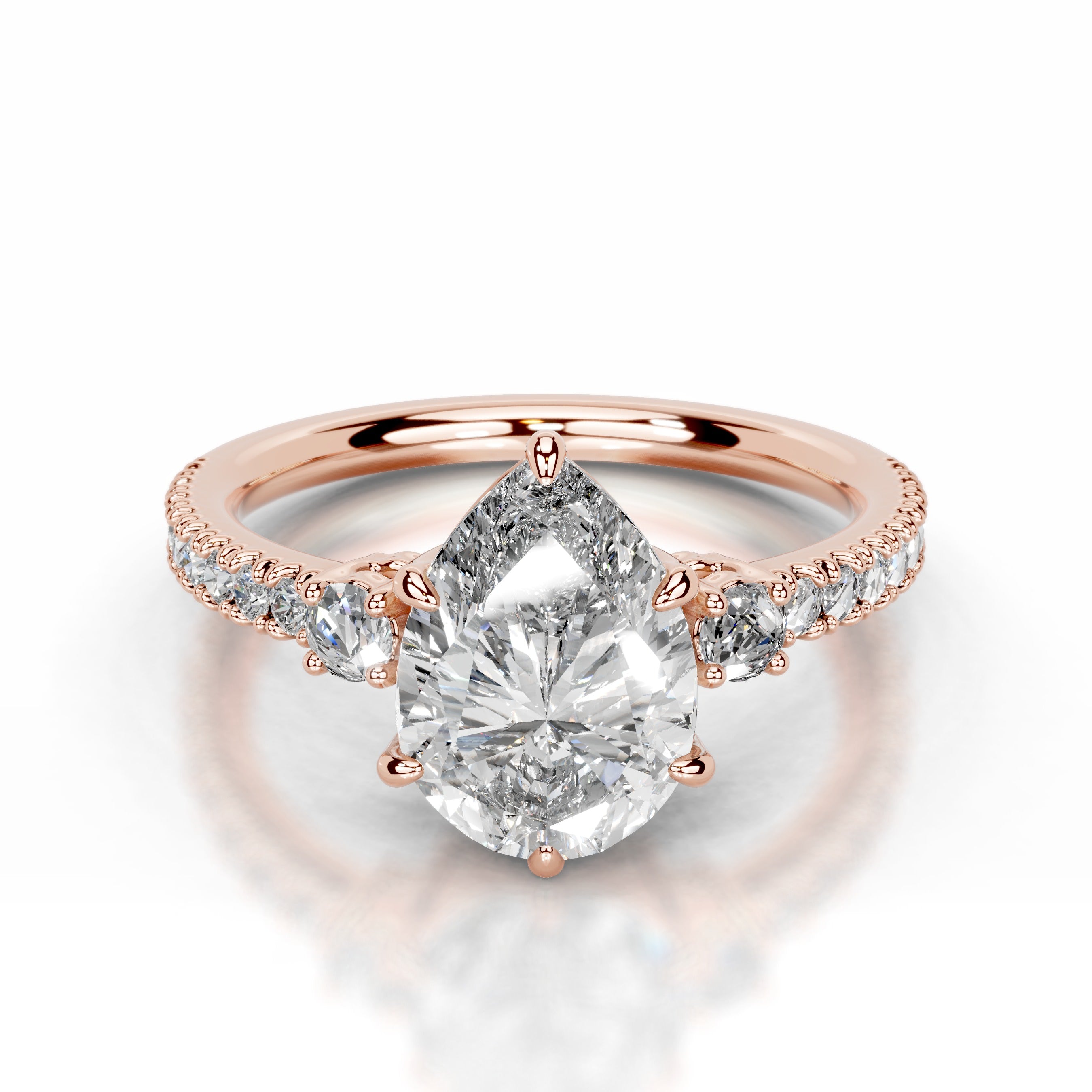 Leandra Lab Grown Diamond Ring - 14K Rose Gold、mySite、hinf8tx79