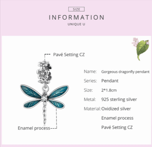 Dragonfly Charms or Pendants Sterling Silver 925、mySite、g9winljtr