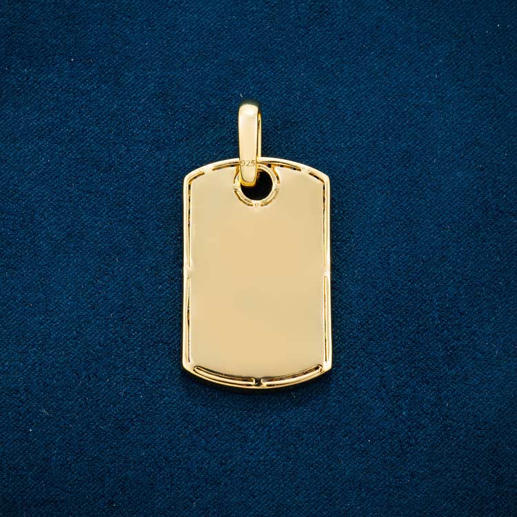 Moissanite Dog Tag Pendant 14K Gold、mySite、hinf8tx79