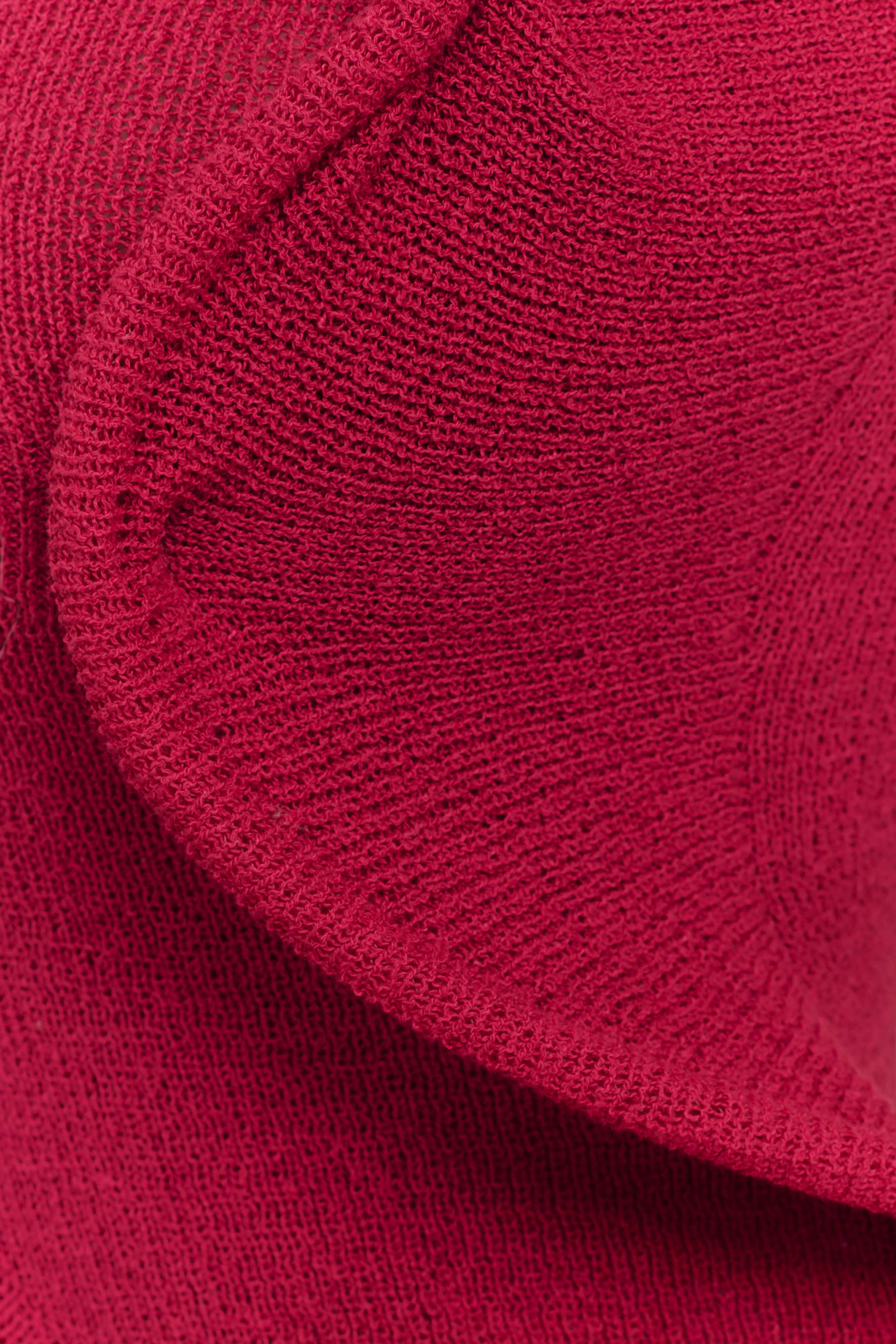 Haisley Off Shoulder Knit Top - Raspberry、mySite、solidvoid