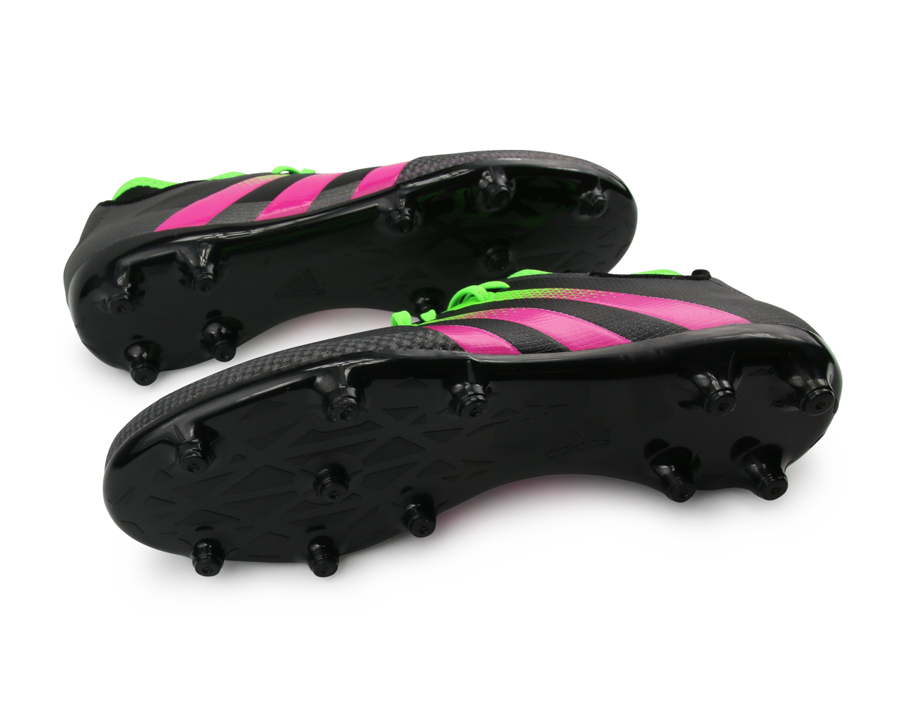 adidas Men's ACE 16.3 Primemesh FG/AG Black/Solar Green/Shock Pink、mySite、noshort