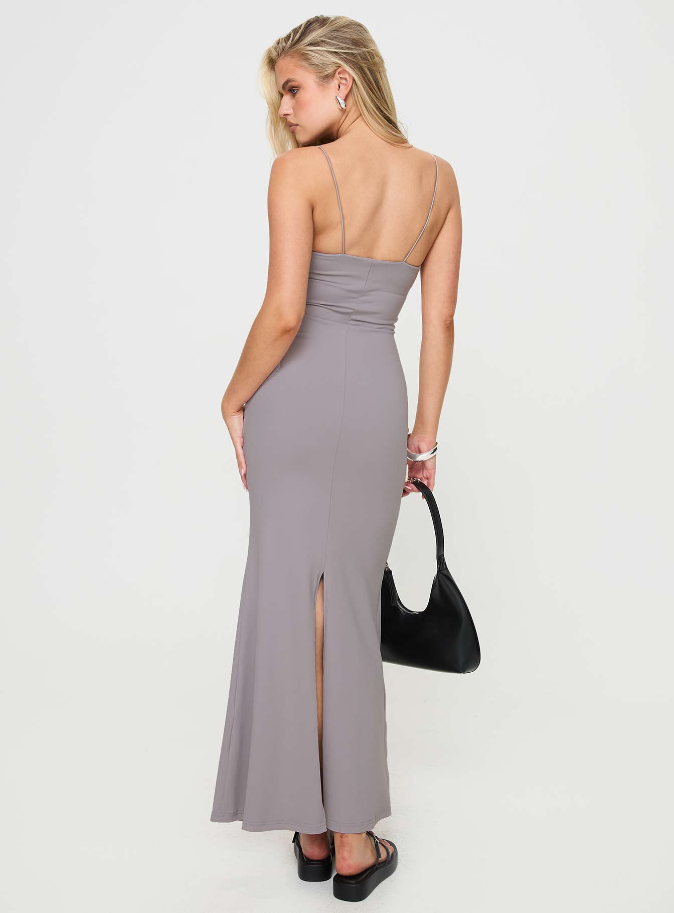 Arabellia Maxi Dress Grey、mySite、solidvoid