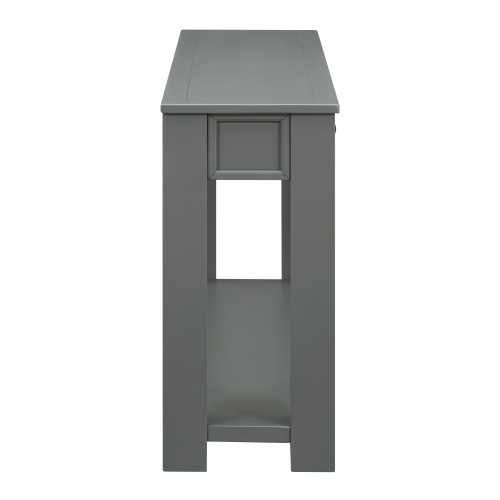 TREXM Console Table/Sofa Table with Storage Drawers and Bottom Shelf for Entryway Hallway(Espresso)、、casual