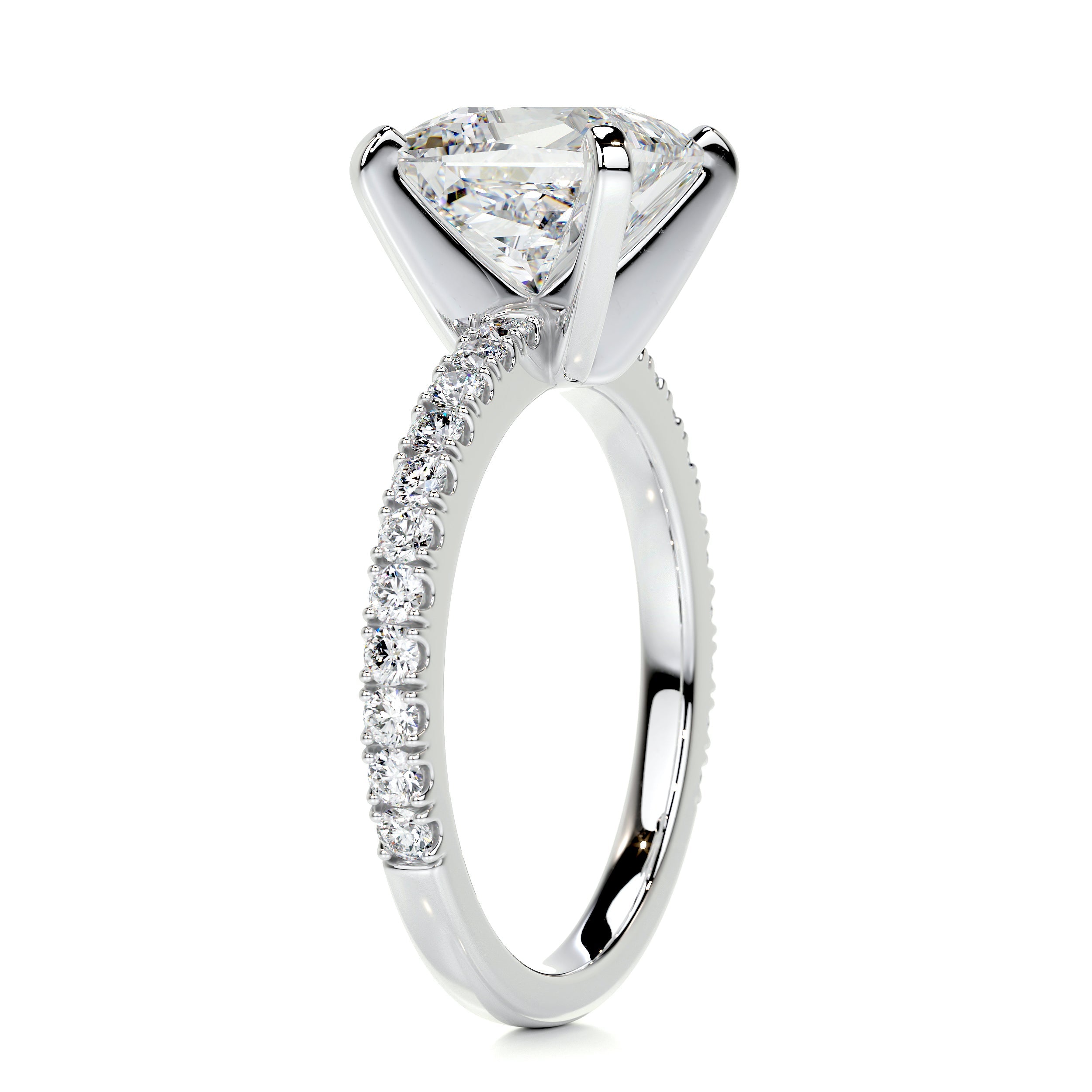Stephanie Moissanite & Diamond Ring -14K White Gold、mySite、hinf8tx79