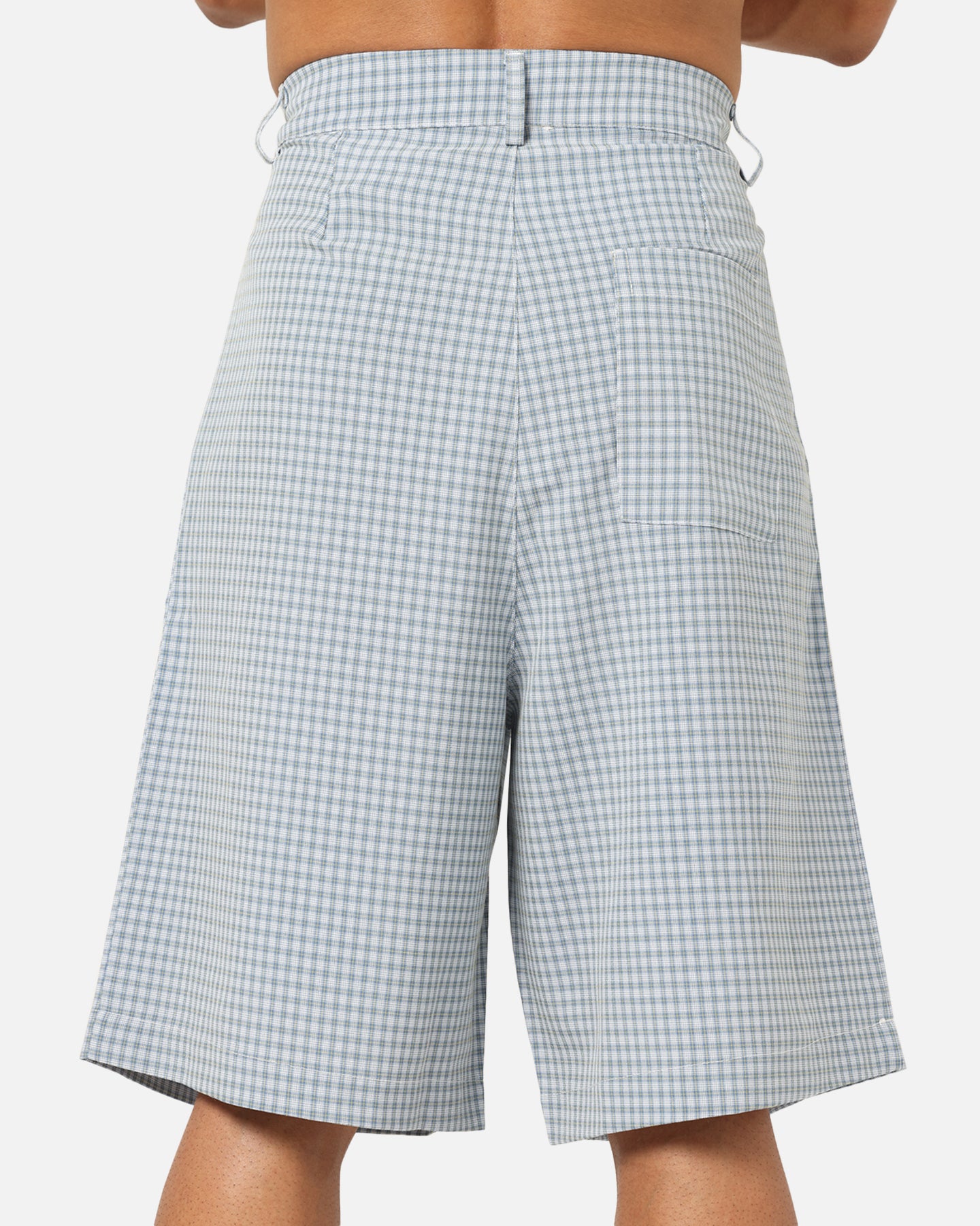 XXIII Baggy Pleated Shorts Blue Check、mySite、zt4zffjzw