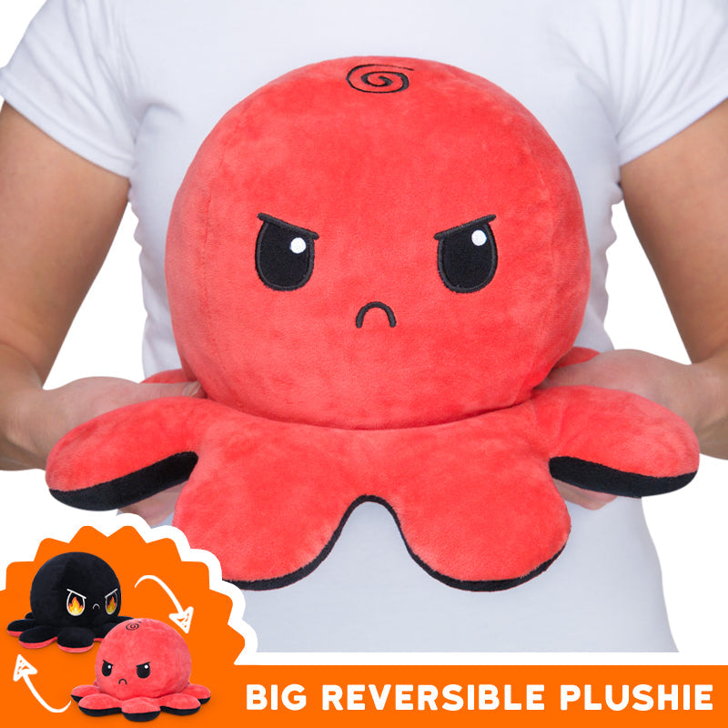 TeeTurtle Big Reversible Octopus Plushie (Red + Black)、mySite、lovesweatpilates