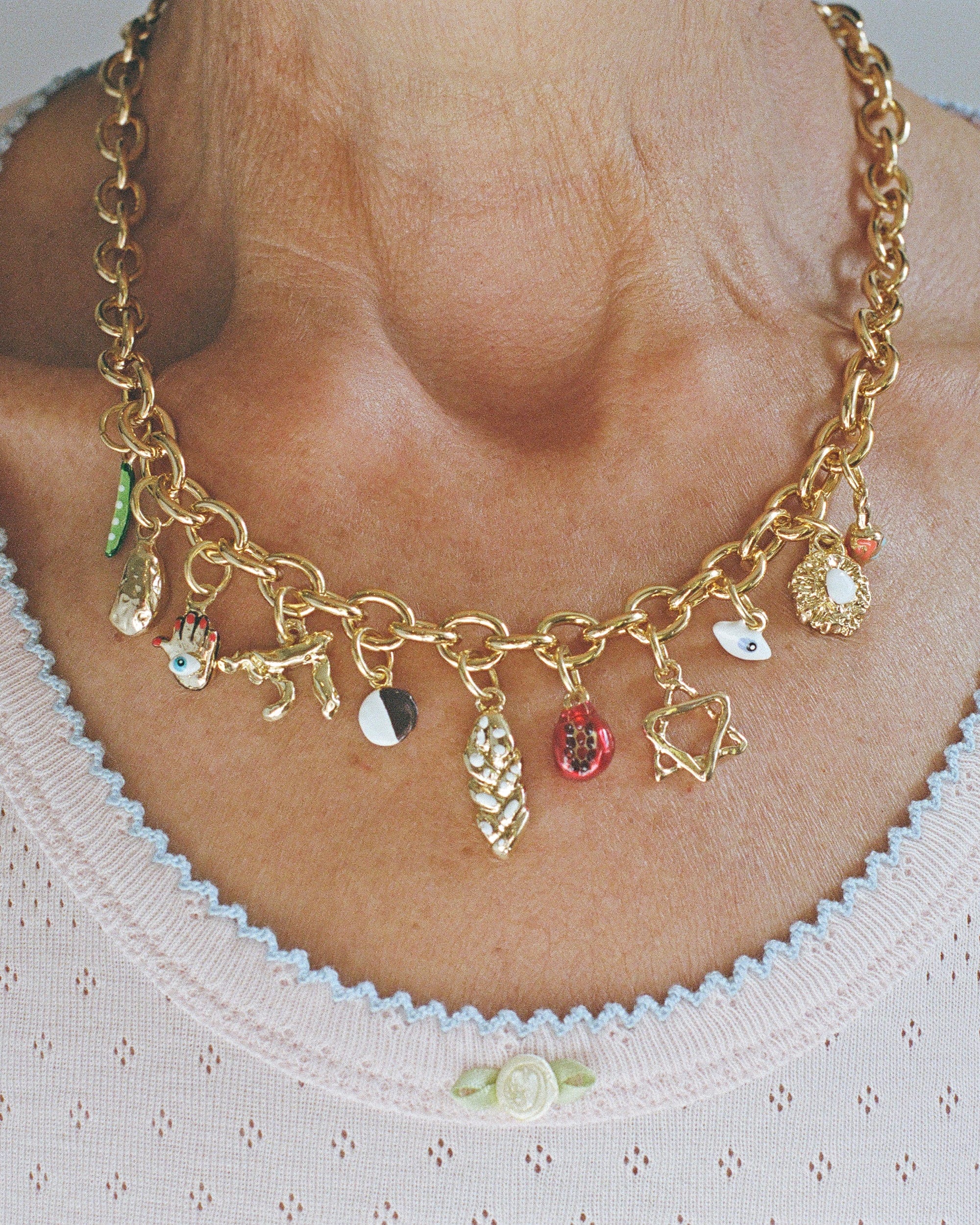 Jewish Gilt Necklace by Susan Alexandra - Bronze、mySite、topwebapps