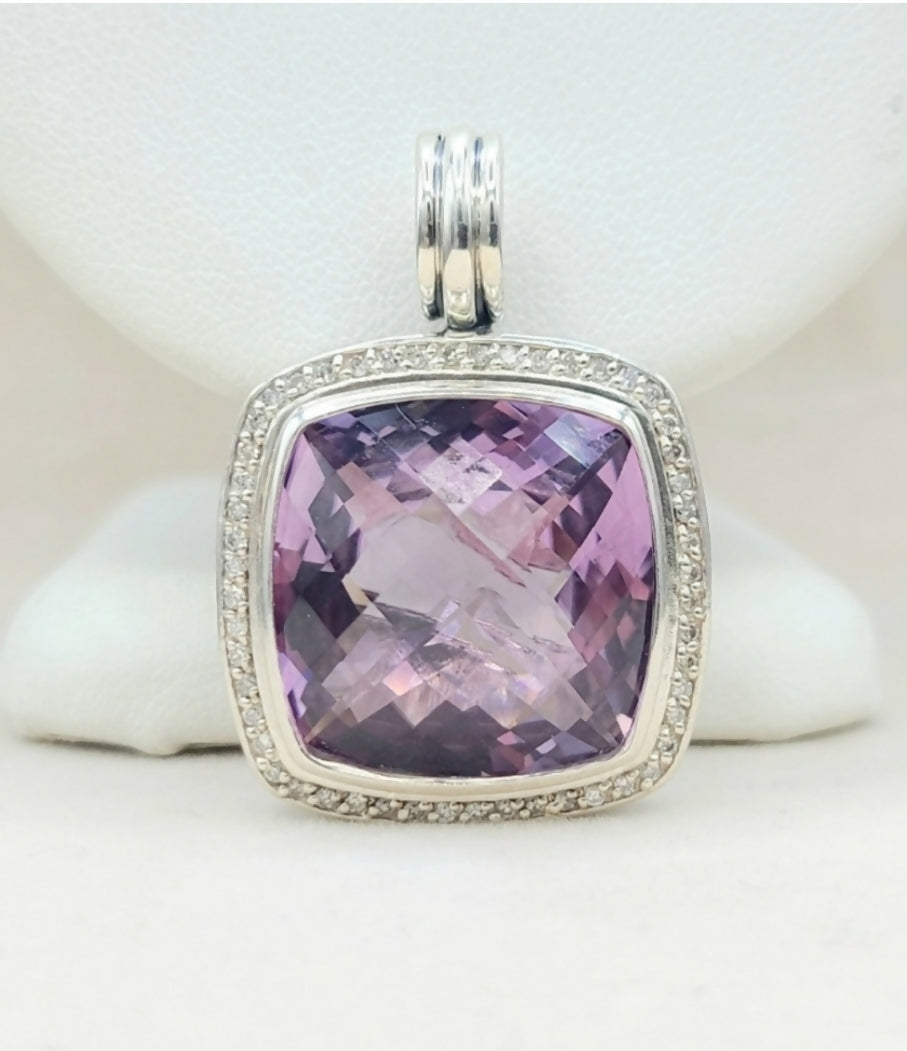 David Yurman Albion 20mm Lavender Amethyst Diamond Pendant、mySite、hinf8tx79