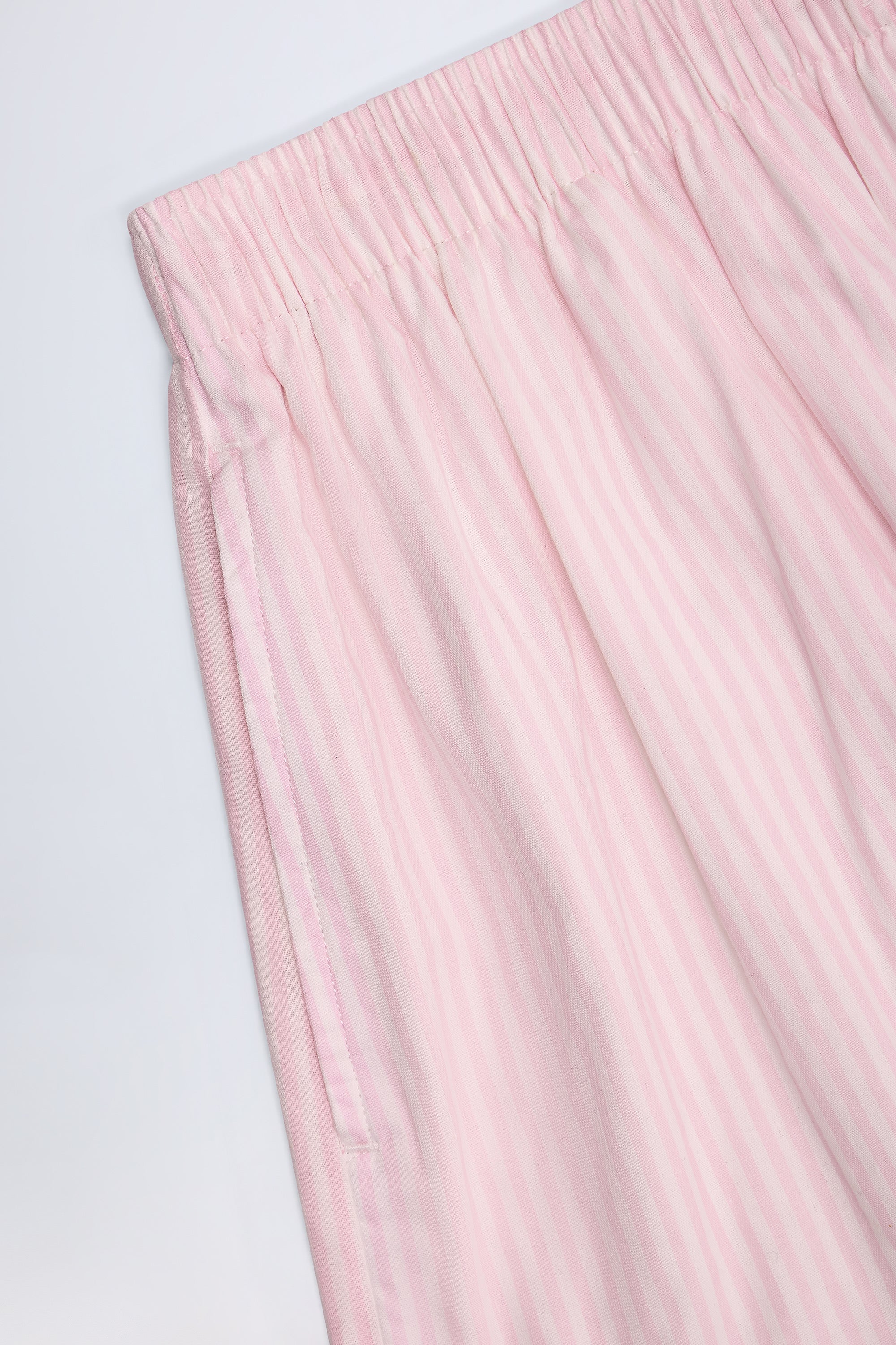  Tie-Front Mid-Rise Shorts in Pink & White Stripe、mySite、sugarbowlscore