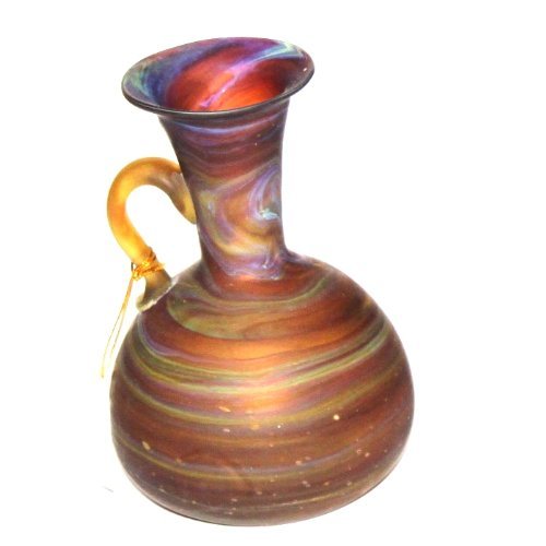  Catcoute Small Phoenician Vase - Ancient beauty Phoenician Glass Vase. Each is unique. Museum quality (5.1 Inch)、mySite、elrpsem3k