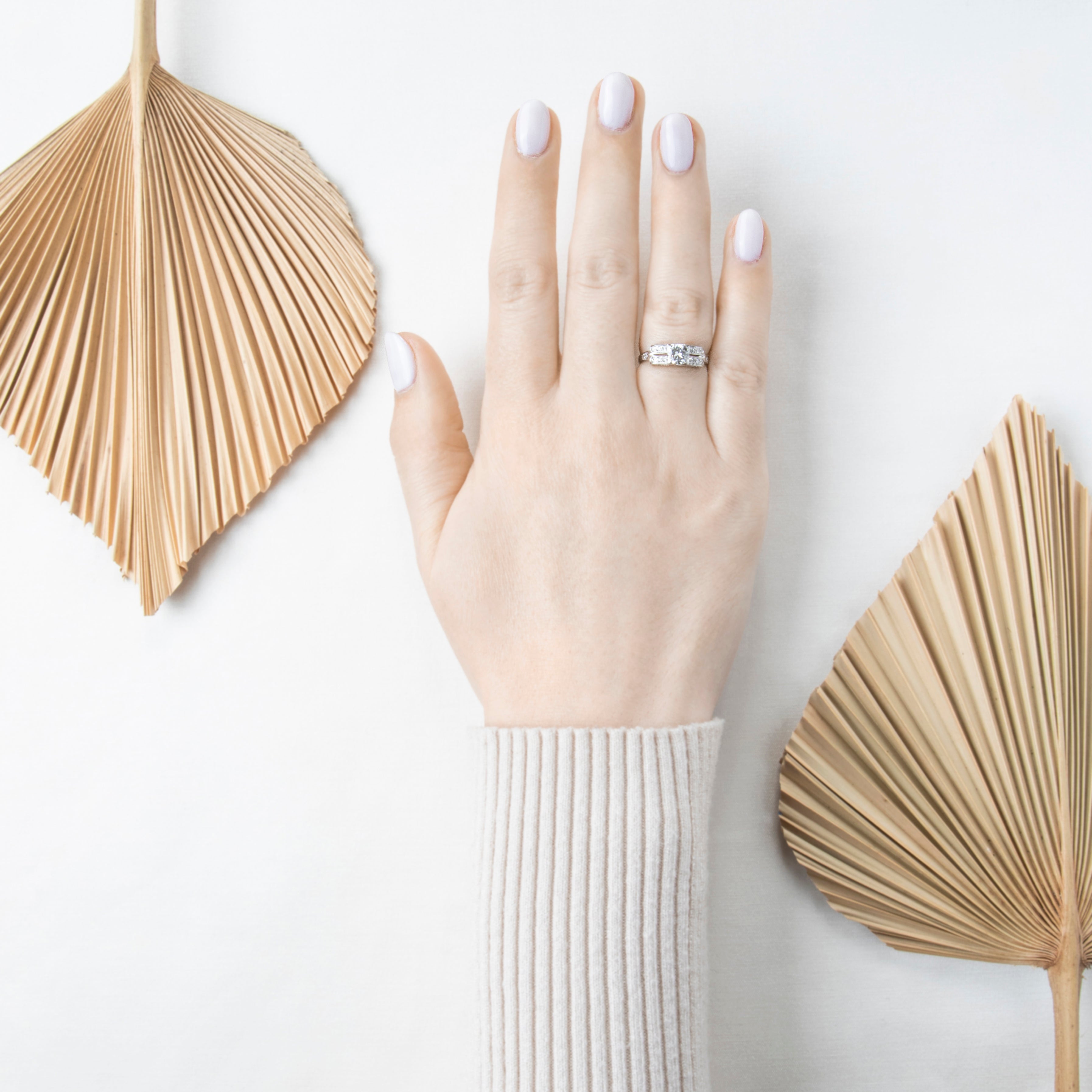 Antique Art Deco Platinum .738cttw Diamond Milgrain Ring 6.50、mySite、hinf8tx79