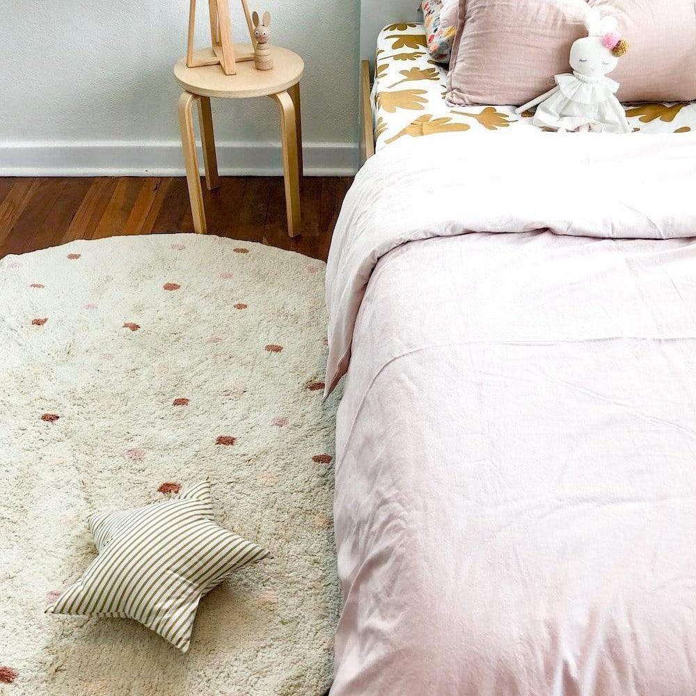 Cotton Berber Going Dotty Pink Round Washable Area Rug、mySite、gigharbornorthrealestate