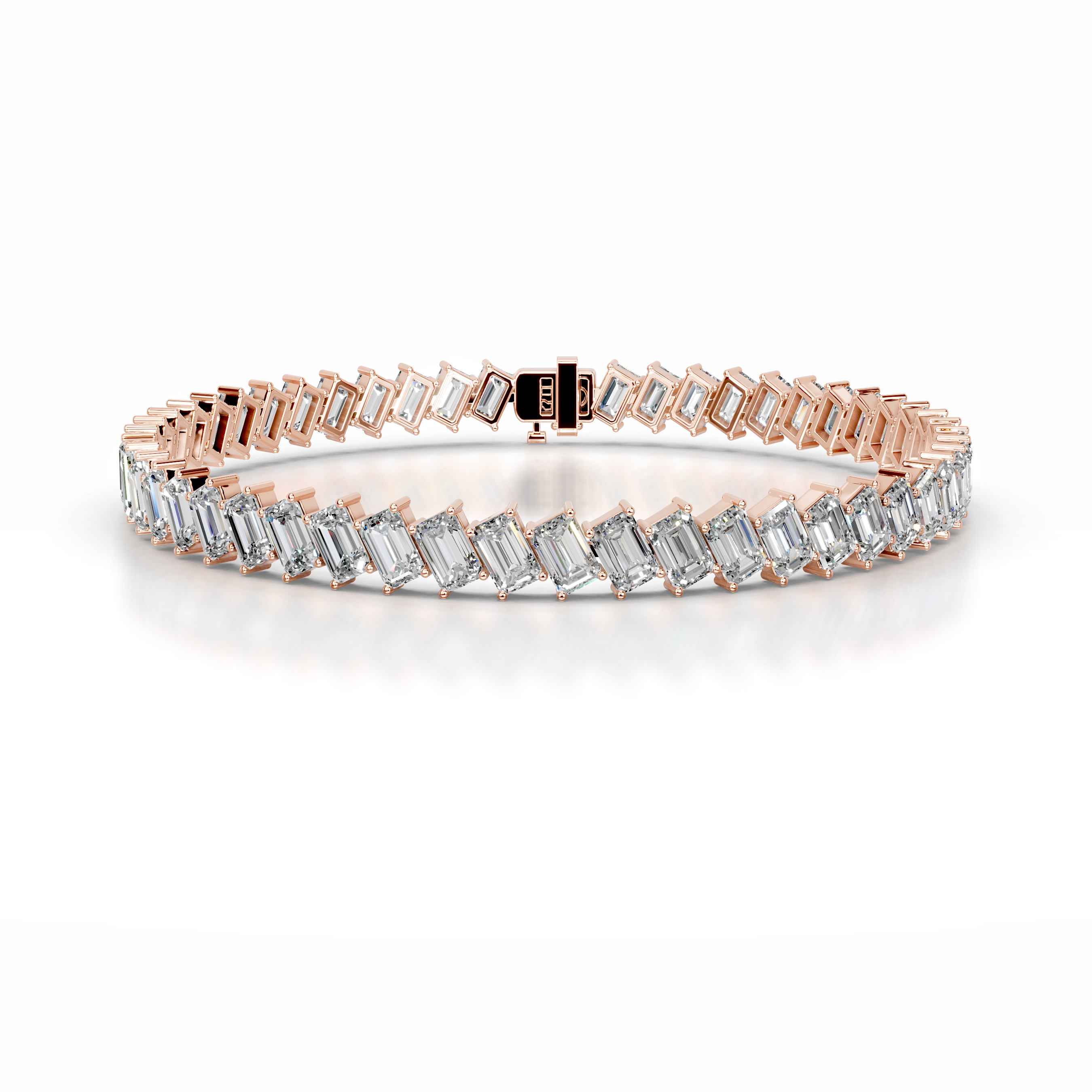 Amy Lab Grown Diamond Tennis Bracelet (15 Carat) -14K Rose Gold、mySite、hinf8tx79