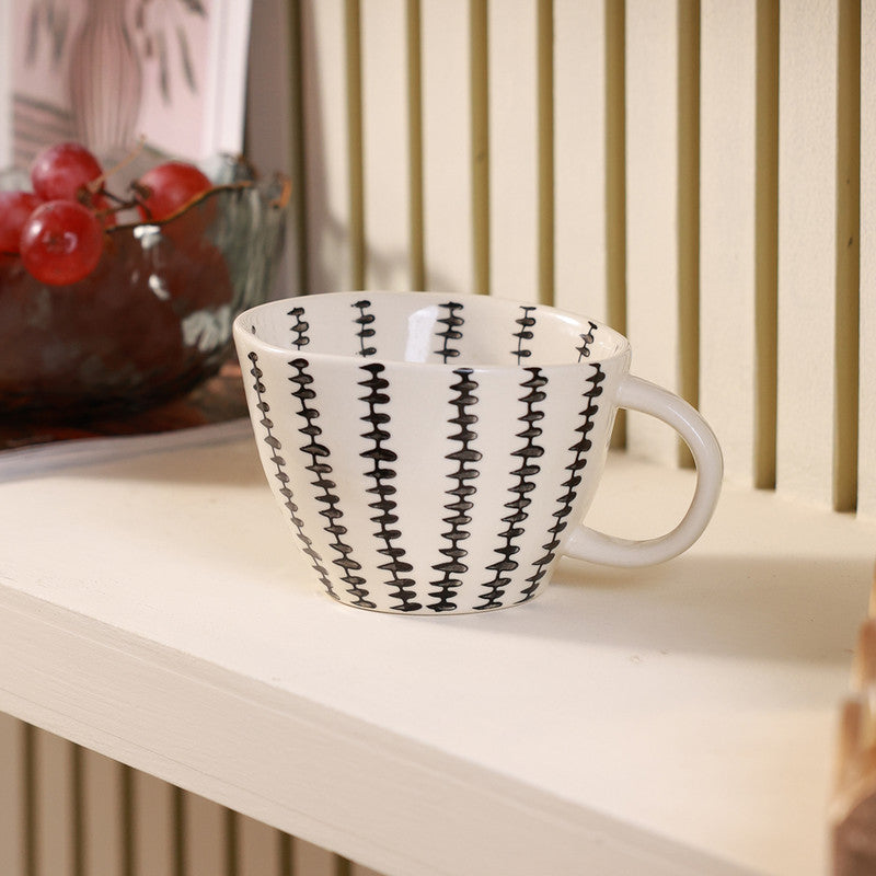 Ceramic Mug | Black & White | 340 ml、mySite、camillekostekn